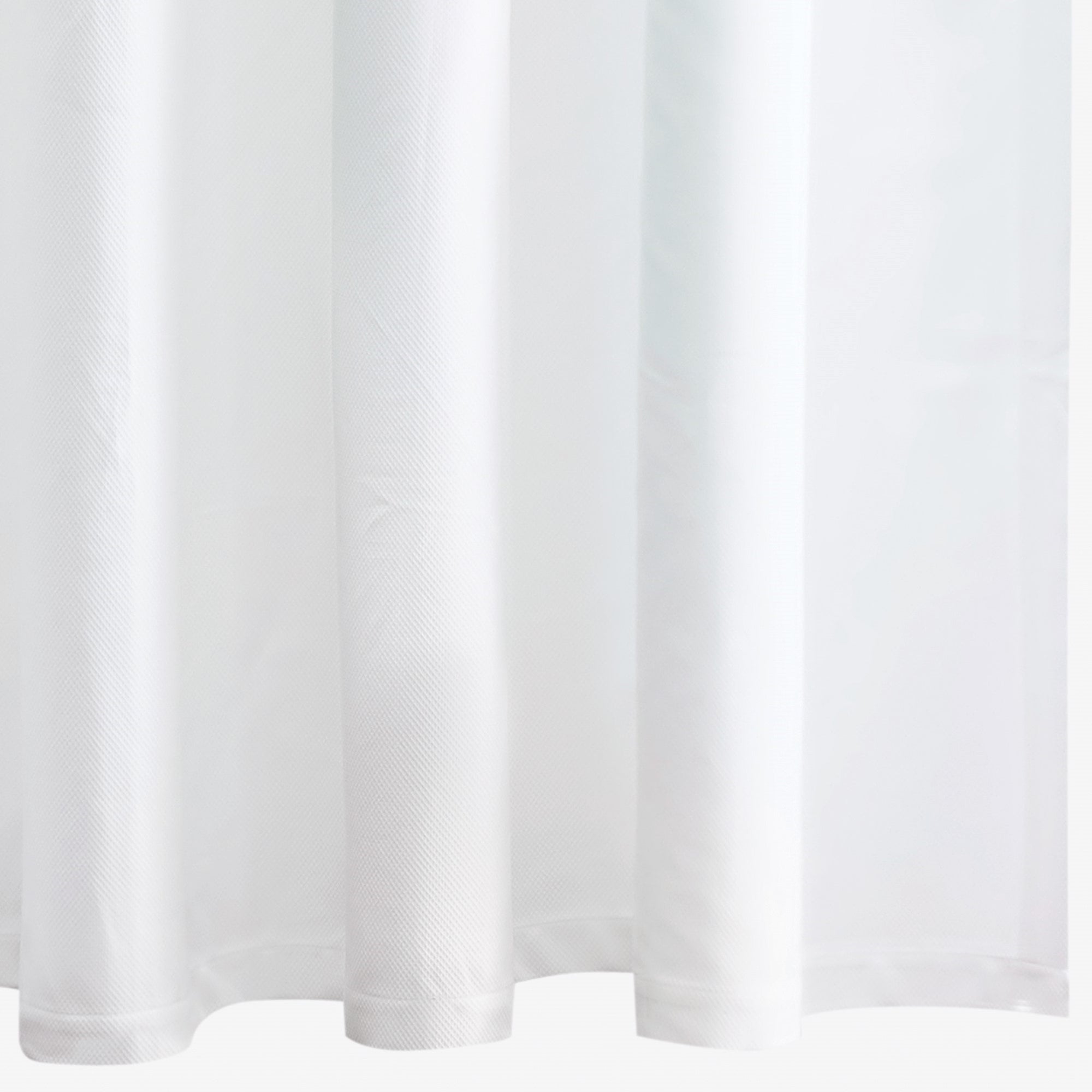 Silo Image of Matouk Camilla Pique Tailored Shower Curtain in White Color