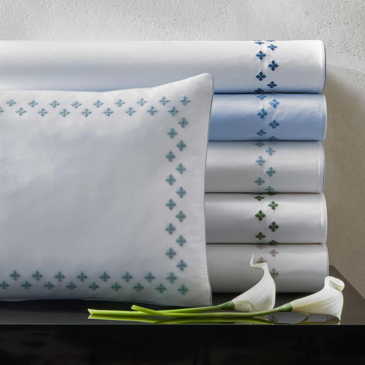 Casablanca in Indigo, Sky, Pool, Clover, and Dune