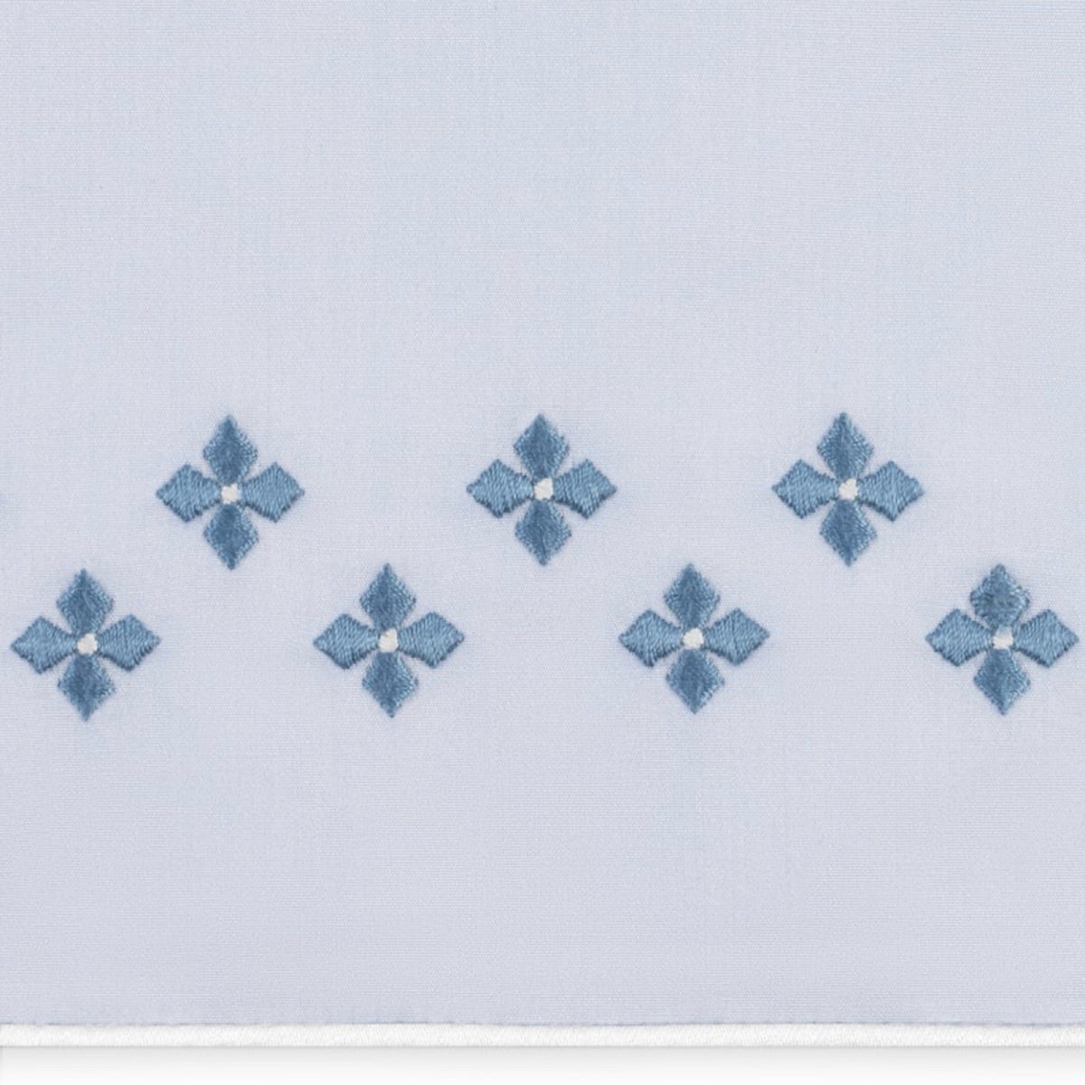 Swatch Sample of Matouk Casablanca Bedding in Sky Blue color