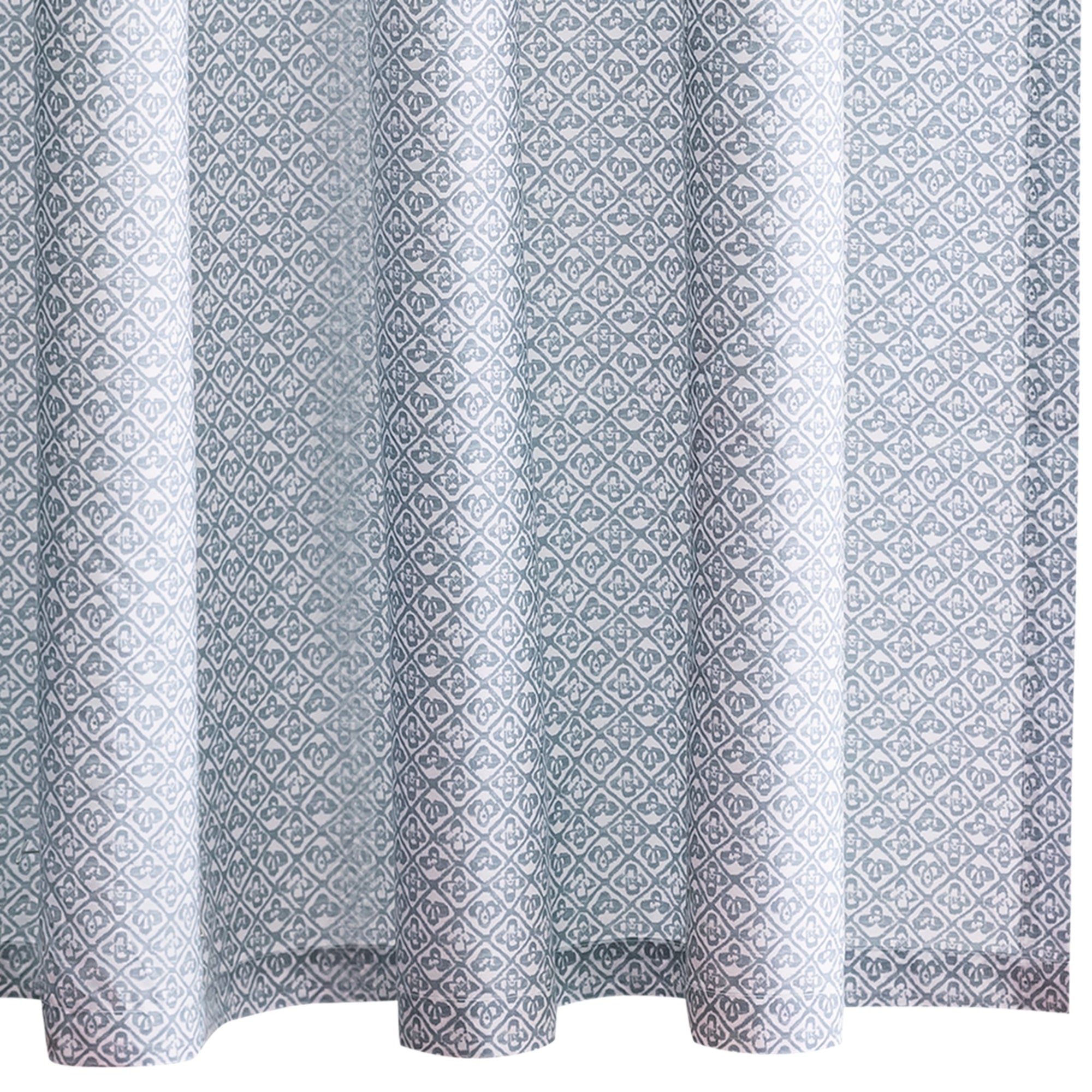 Silo Image of Matouk Catarina Shower Curtain in Color Hazy Blue