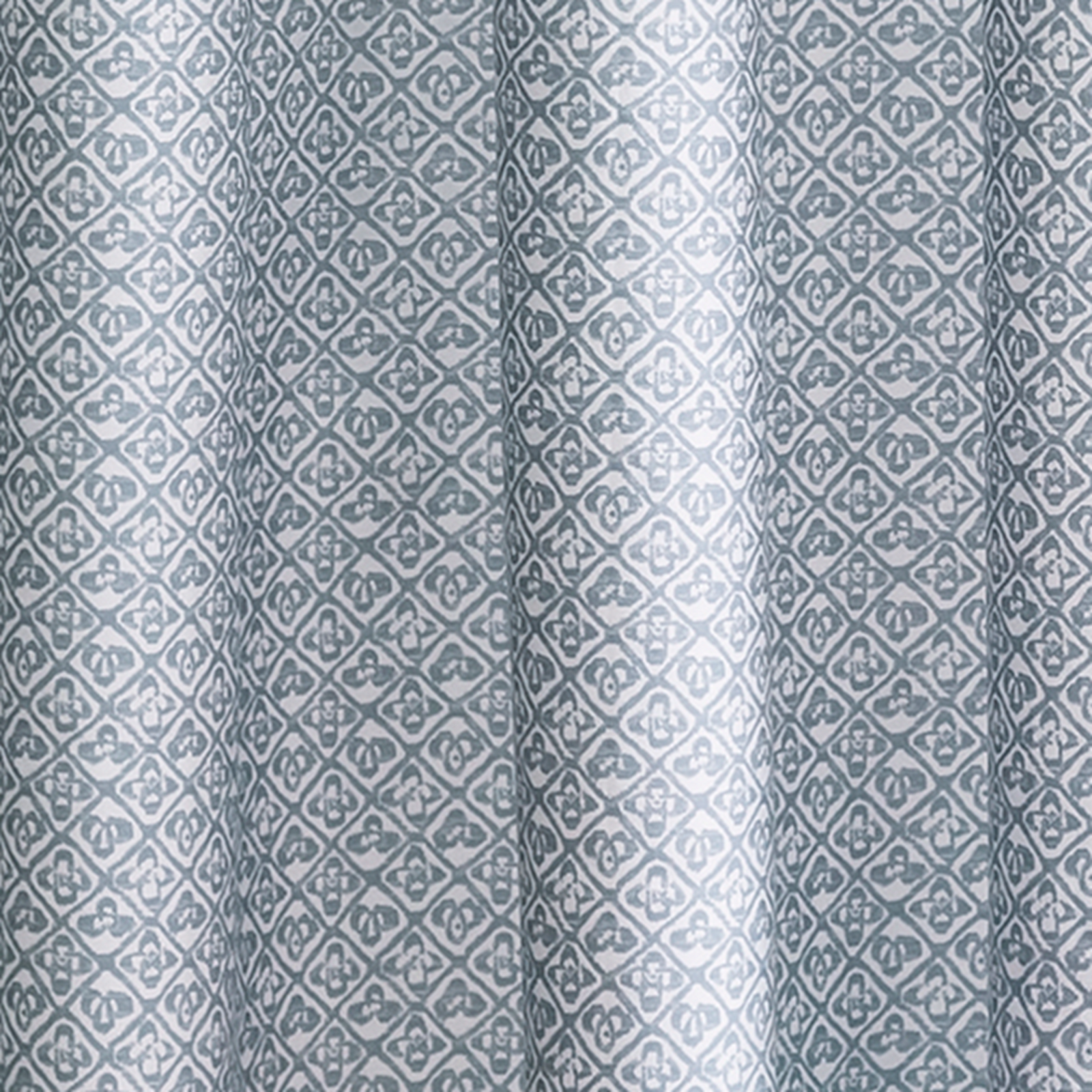 Silo Image of Matouk Catarina Shower Curtain in Color Hazy Blue