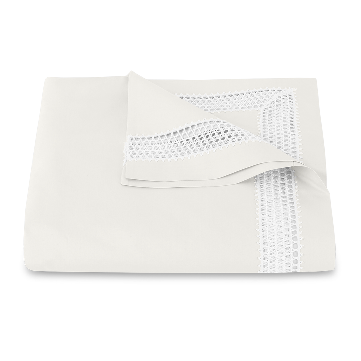 Clear Image of Matouk Cecily Duvet Cover in Bone Color