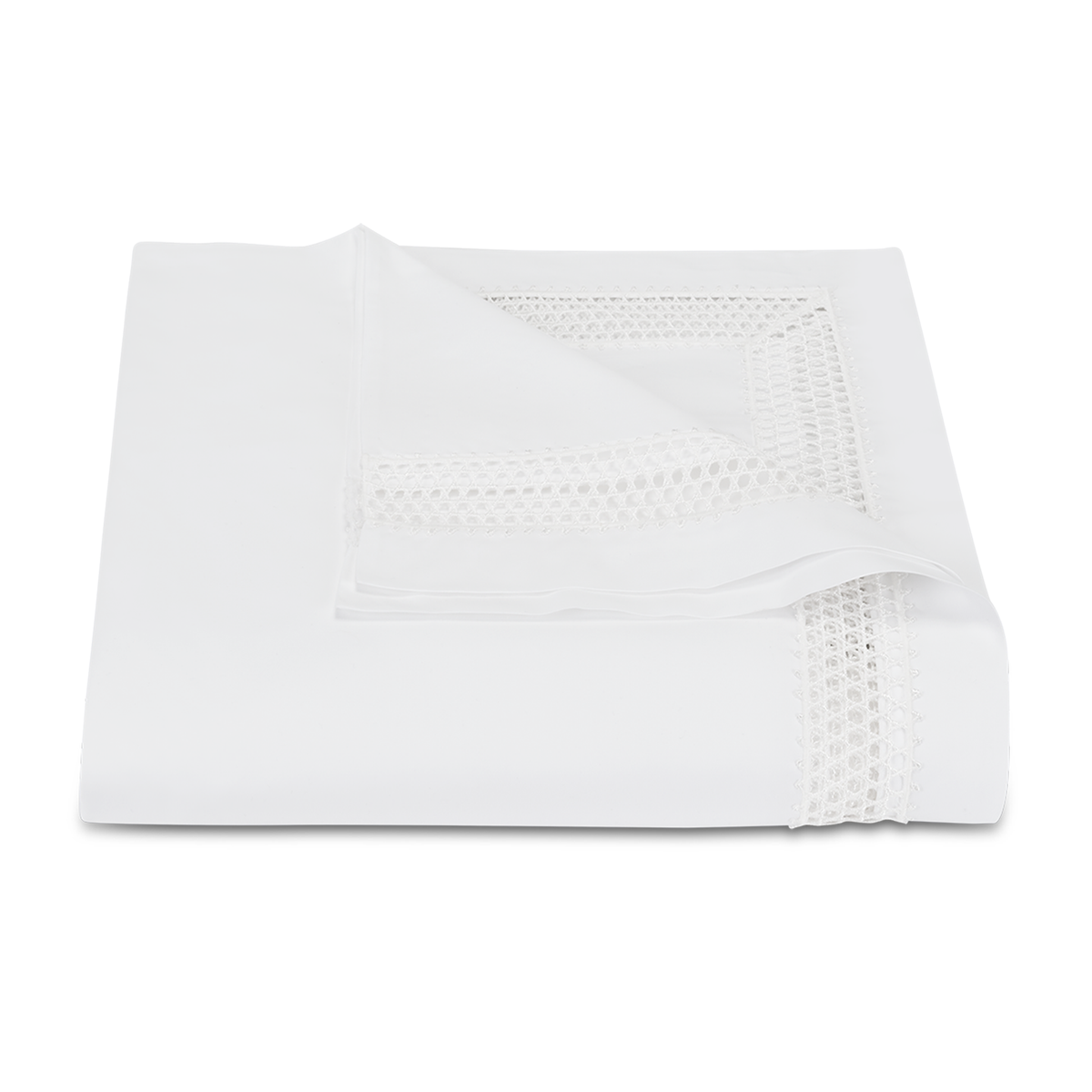 Clear Image of Matouk Cecily Duvet Cover in White Color