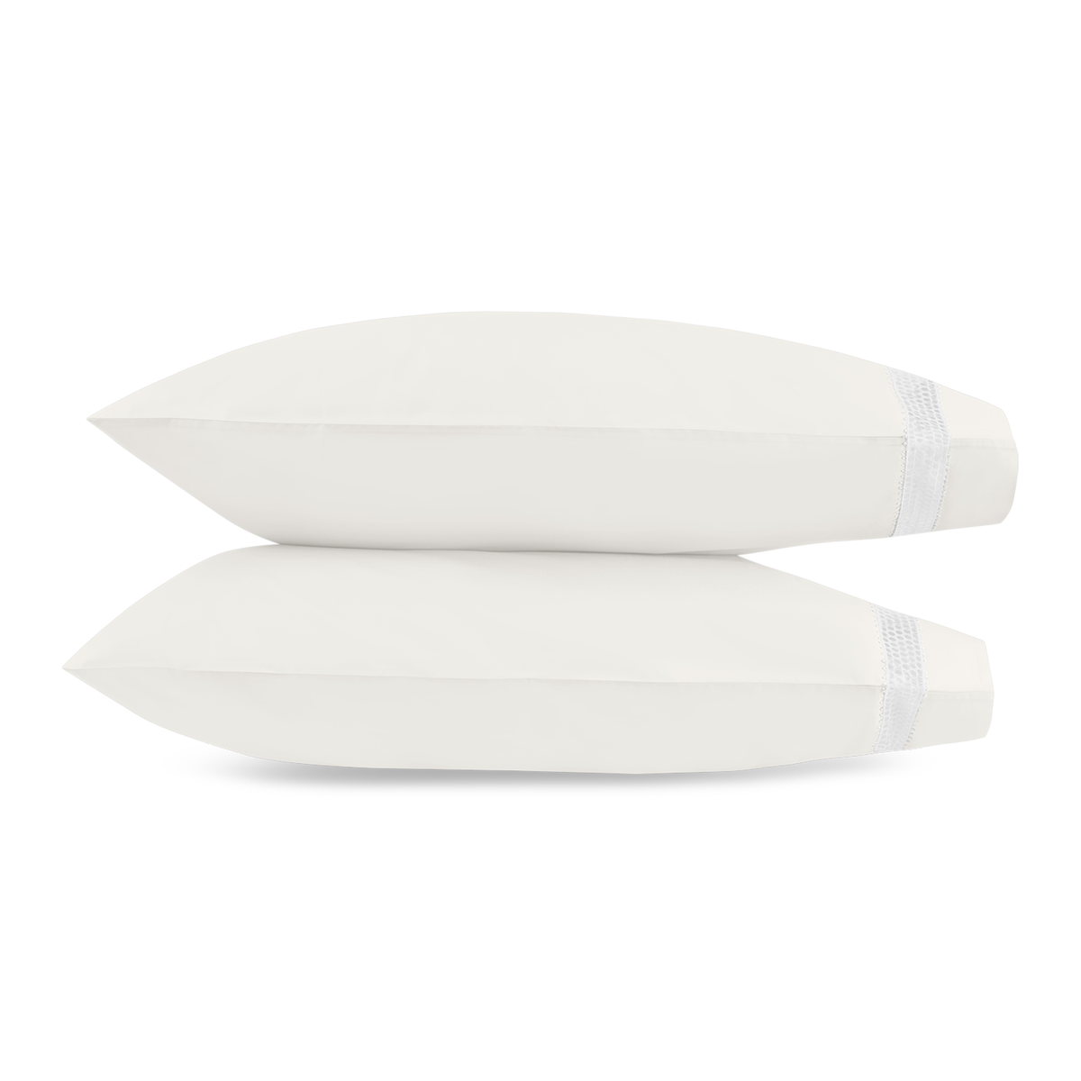 Clear Image of Matouk Cecily Pillowcases in Bone Color