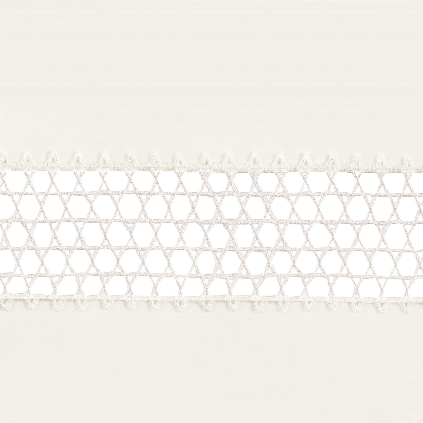 Full View of Matouk Cecily Bedding with Bone Swatch Color