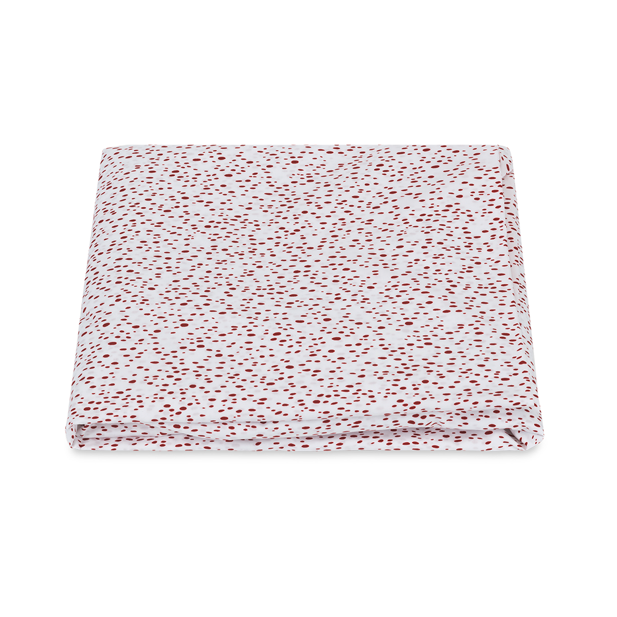 Folded Fitted Sheet of Matouk Celine Bedding in Redberry Color