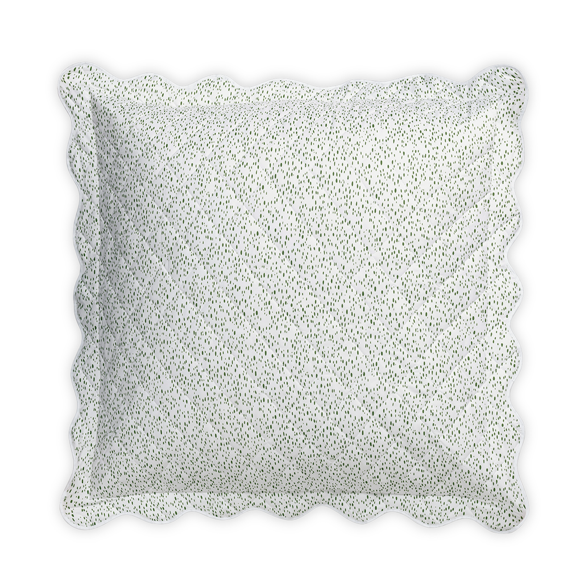 Quilted Euro Sham of Matouk Celine Bedding in Grass Color