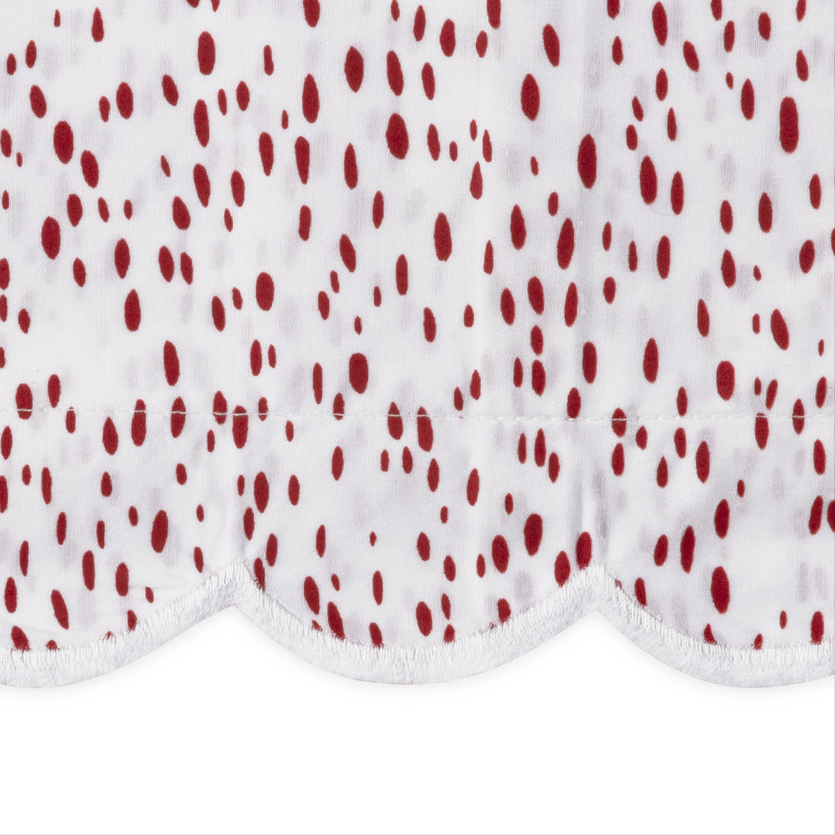 Fabric Closeup of Matouk Celine Bedding Color Redberry