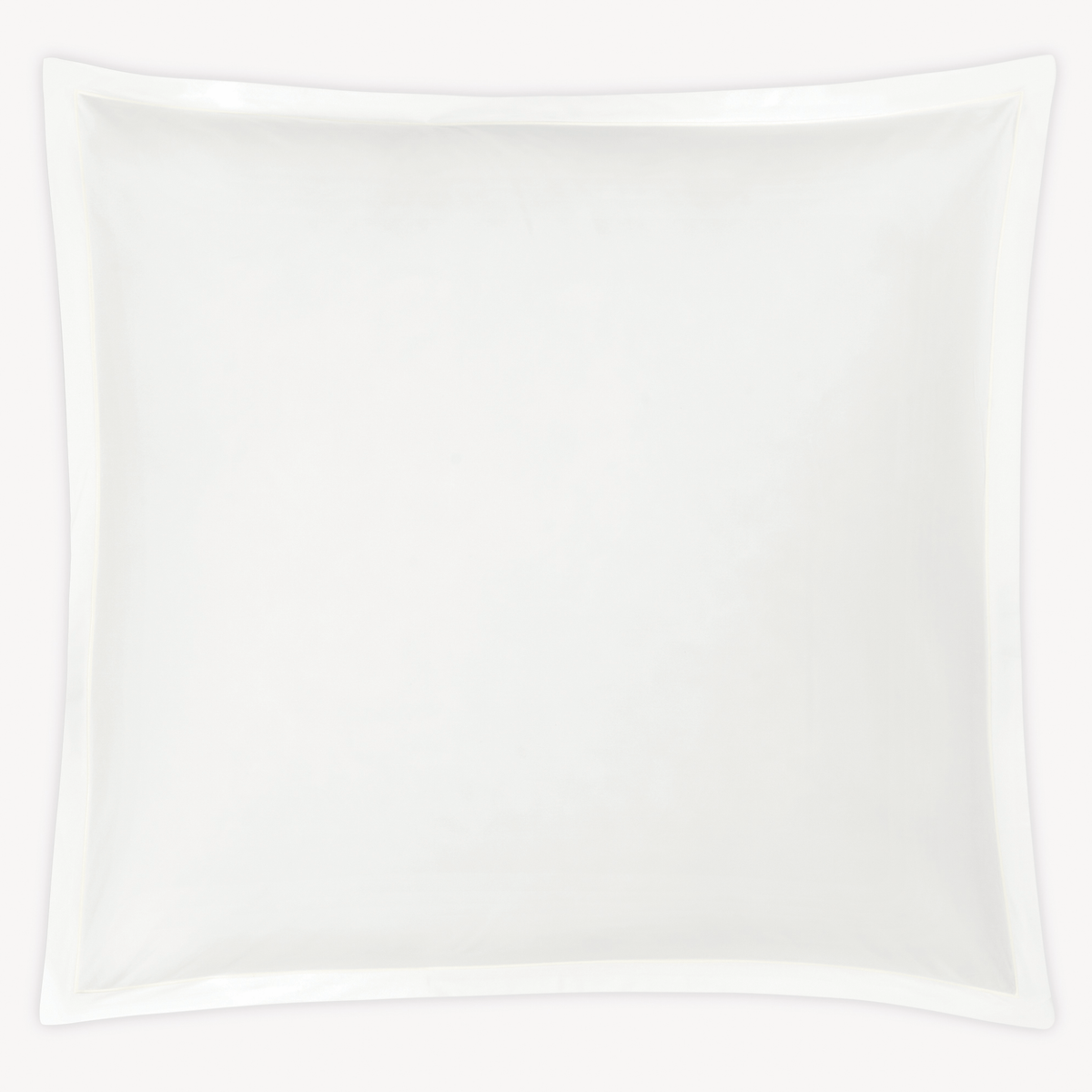 Euro Sham of Bone Color Matouk Ceylon Satin Stitch Bedding