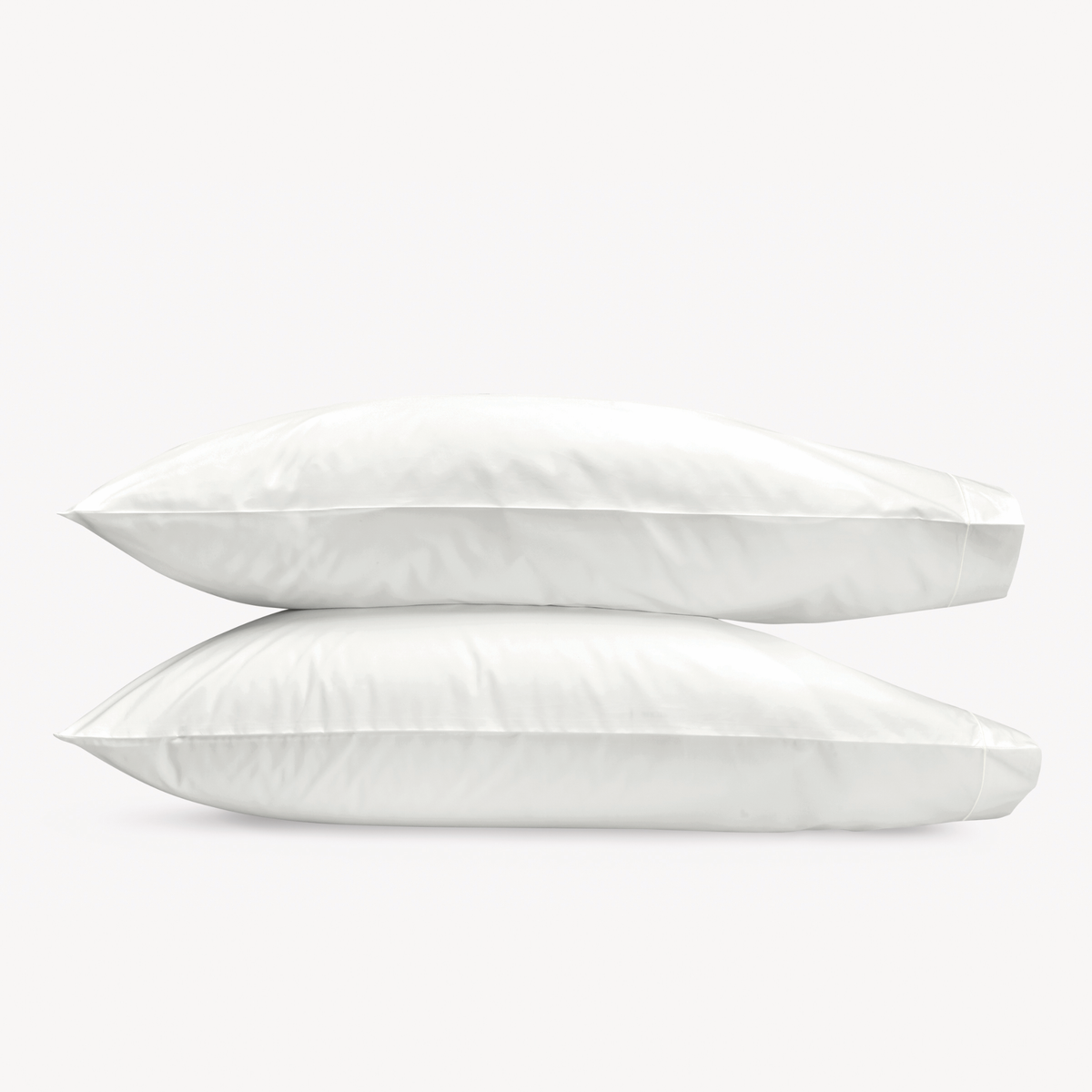 Pillowcases of Bone Color Matouk Ceylon Satin Stitch Bedding