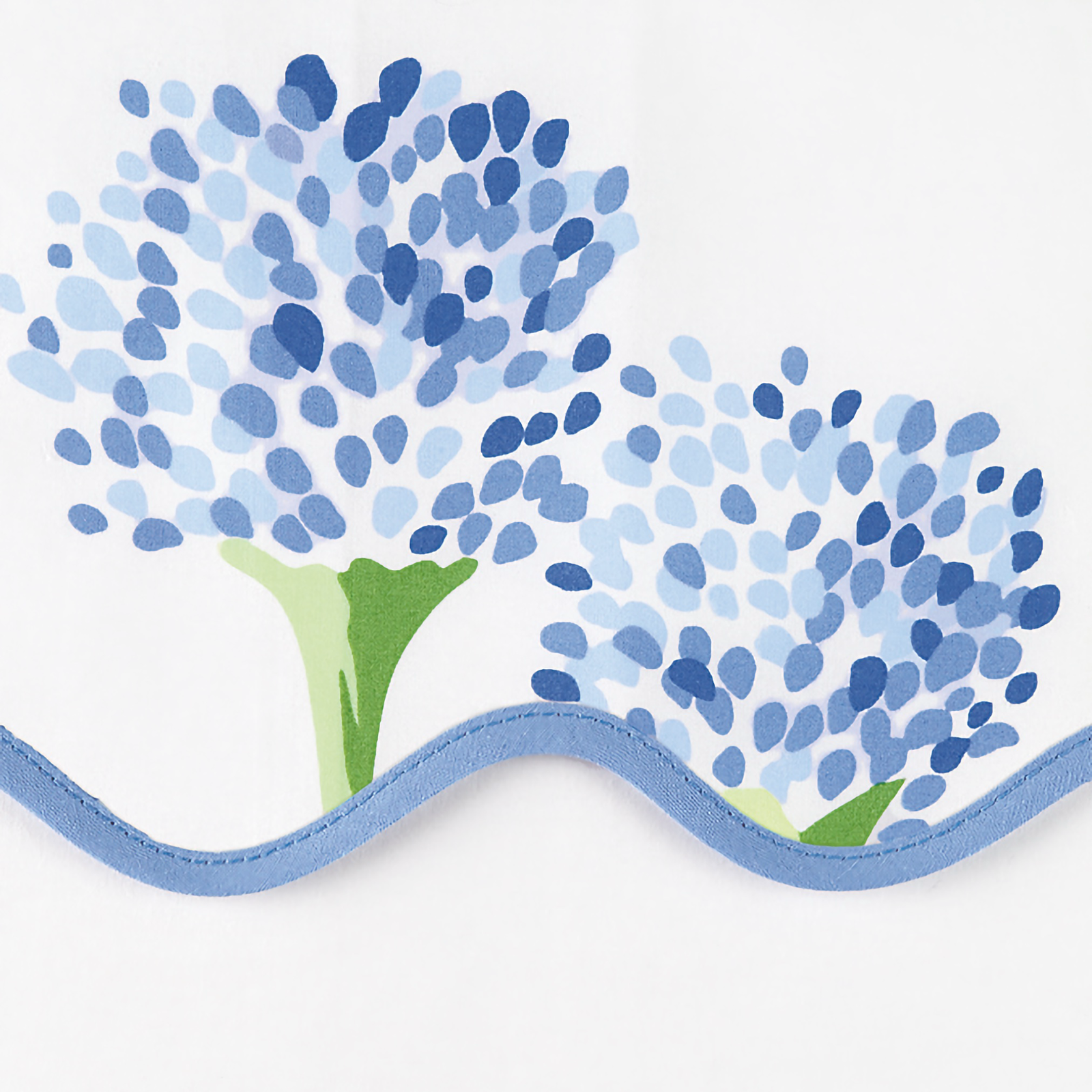 Bed Dressed in Matouk Charlotte Collection Azure