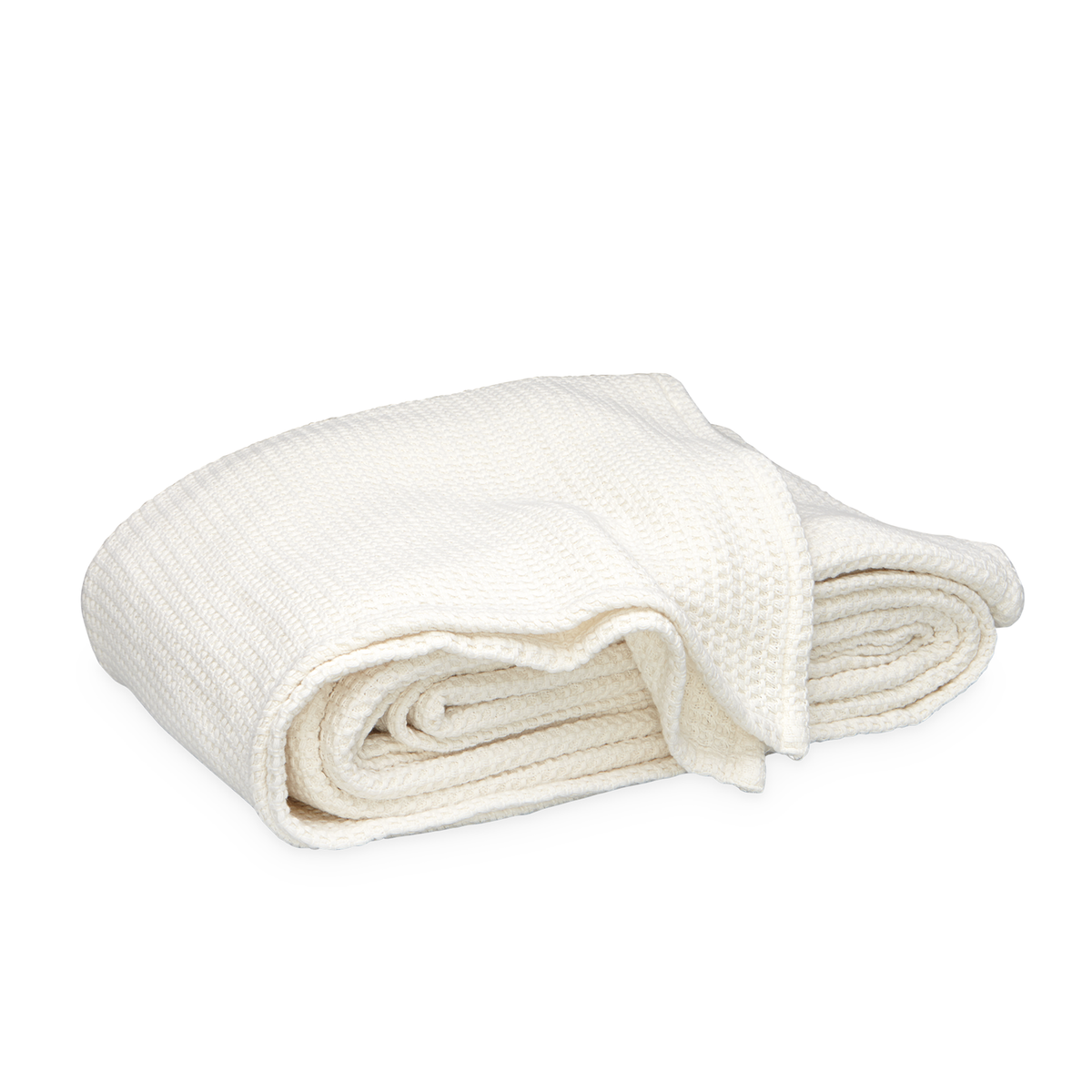 Clear Image of Matouk Chatham Blanket in Ivory Color