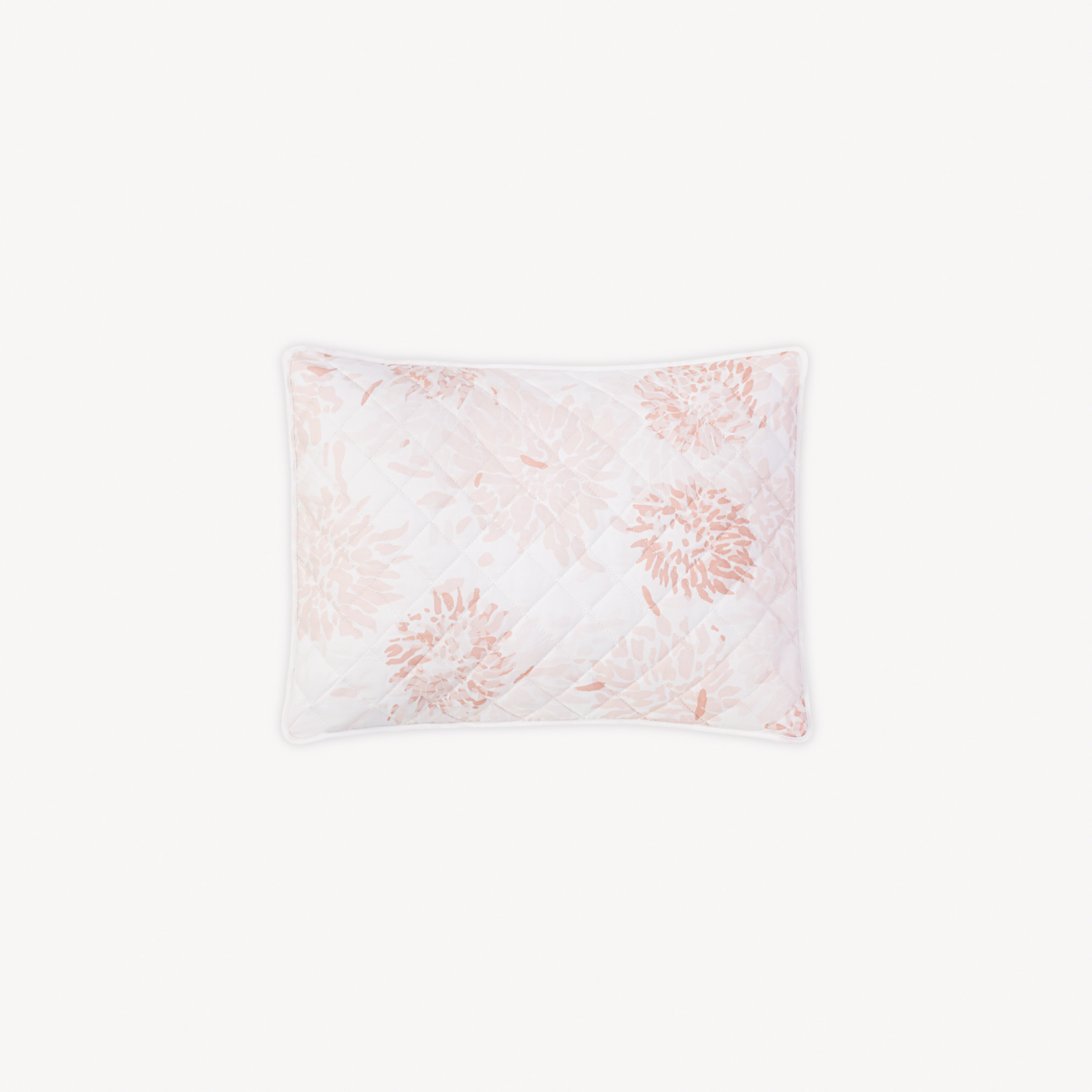 Quilted Boudoir Sham with blush pattern from Matouk Chrysanthemum bedding