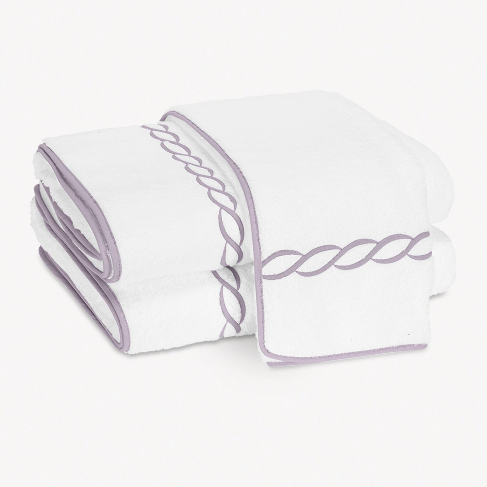 Matouk Classic Chain Bath Towels in Lilac