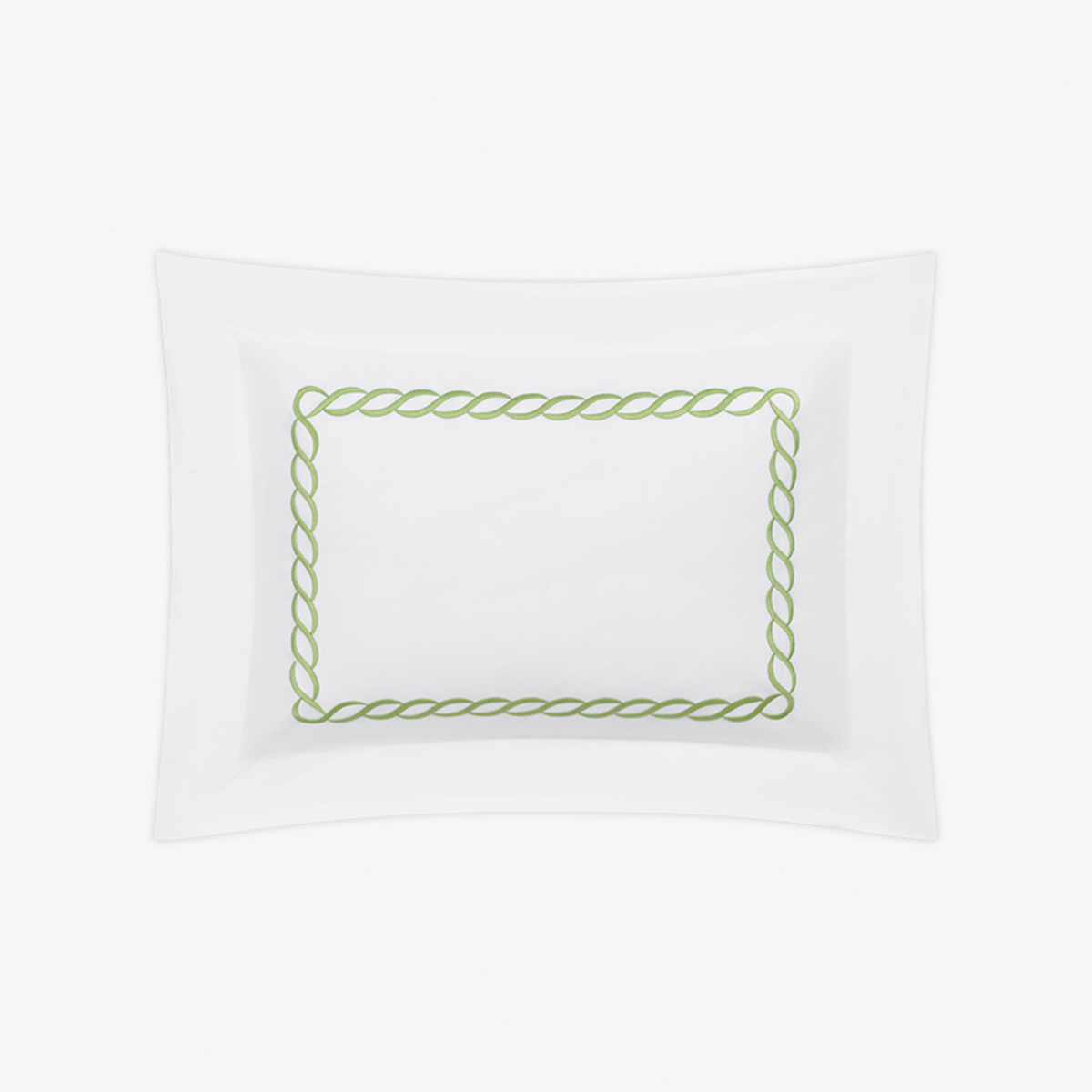 Boudoir Sham of Matouk Classic Chain Bedding in Spring Green