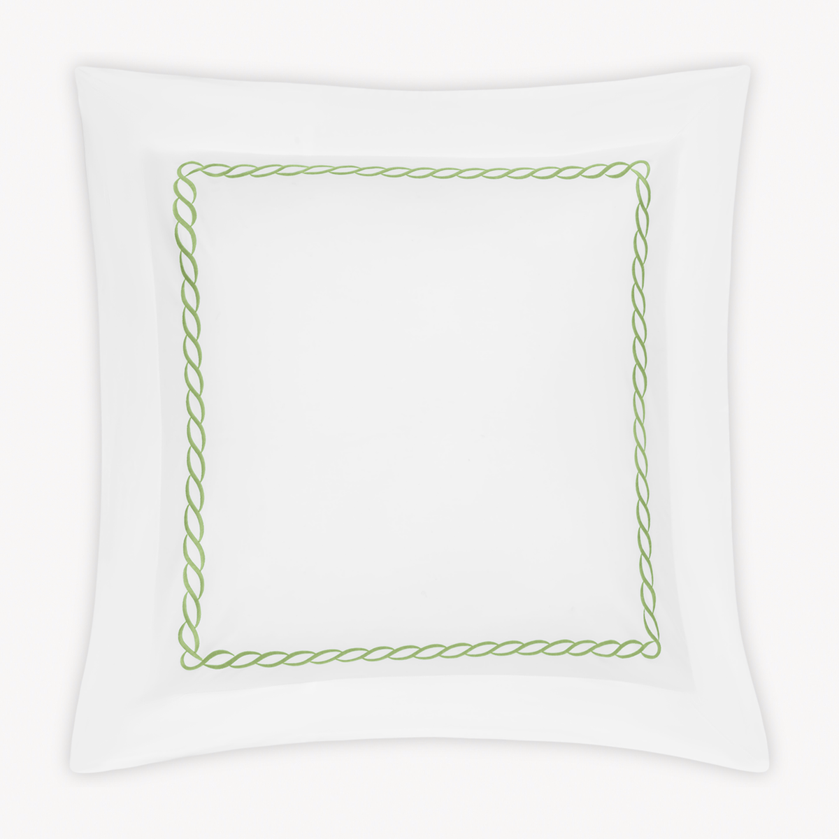 Euro Sham of Matouk Classic Chain Bedding in Spring Green