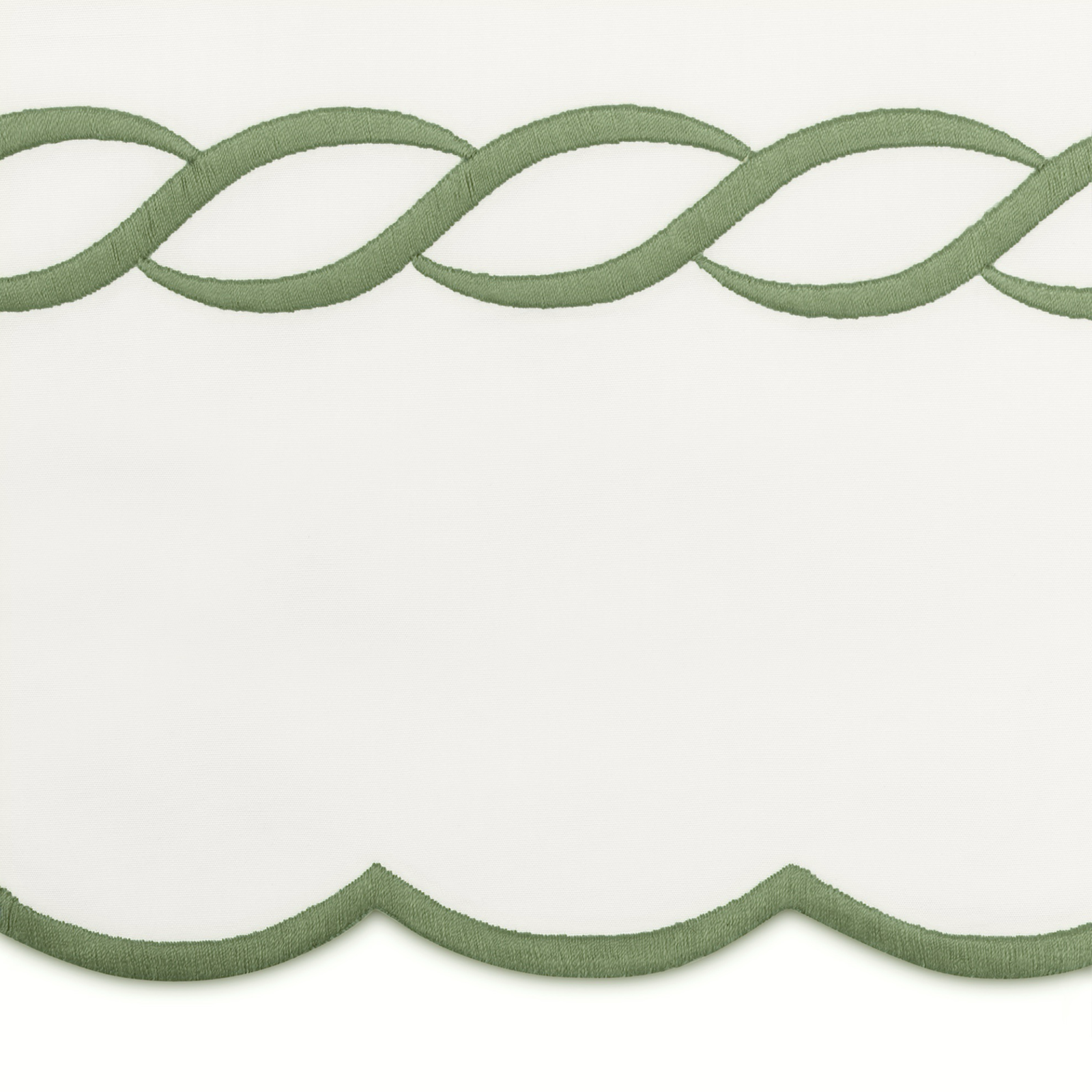 Matouk Classic Chain Scallop Shower Curtain in Clover