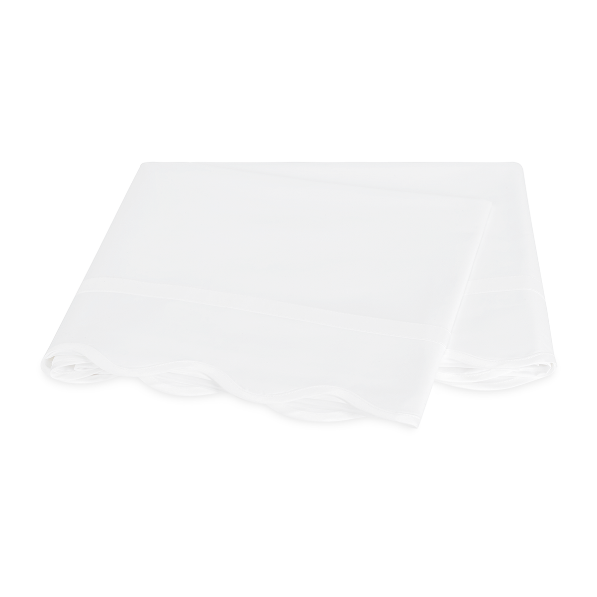 Flat Sheet of Matouk Cornelia Bedding in White Color