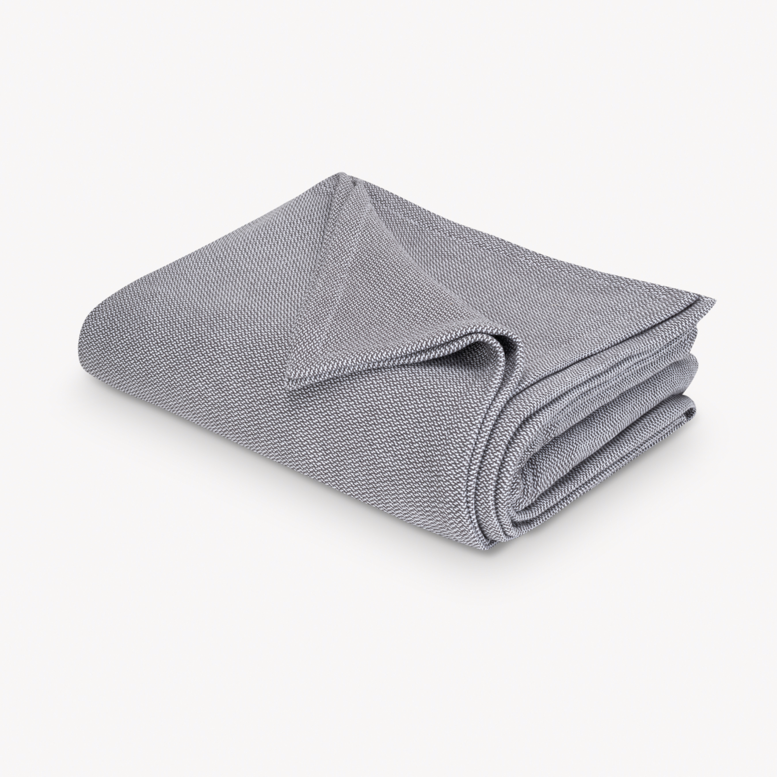Folded Matouk Costa Mesa Blanket in Charcoal