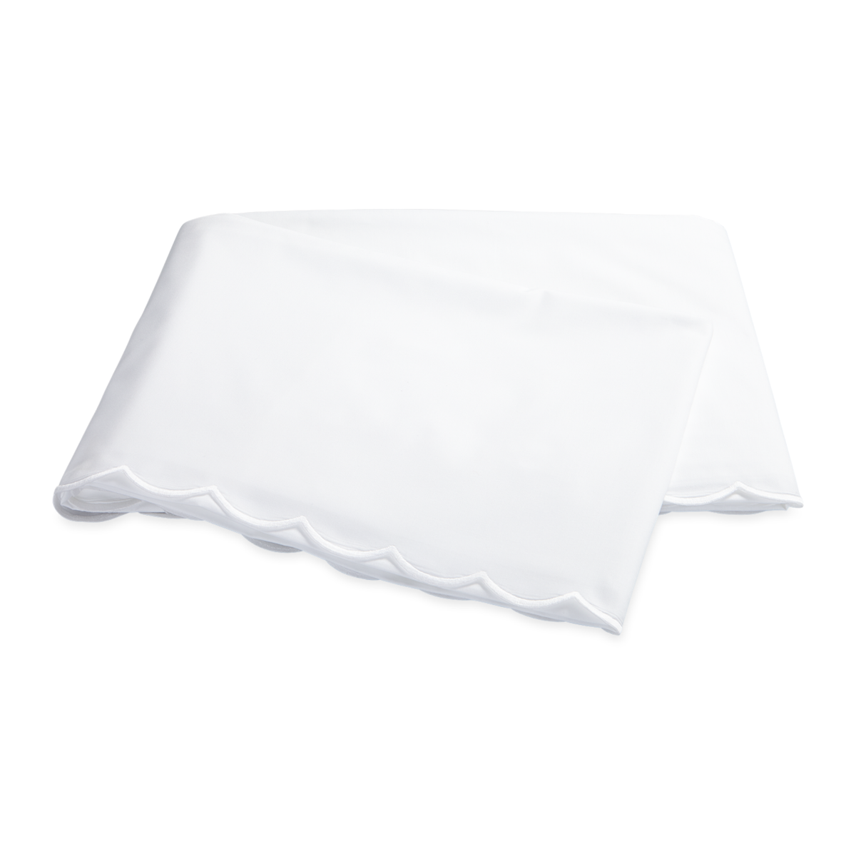 Flat Sheet of Matouk Dakota Bedding in White Color