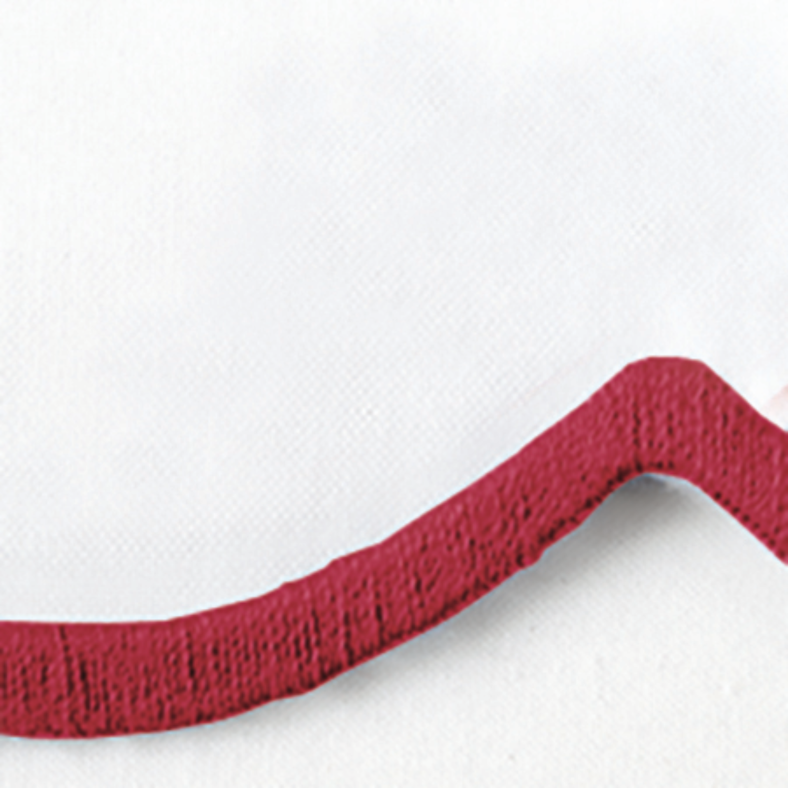 Full Bed Dressed in Matouk Dakota Bedding in Red Color