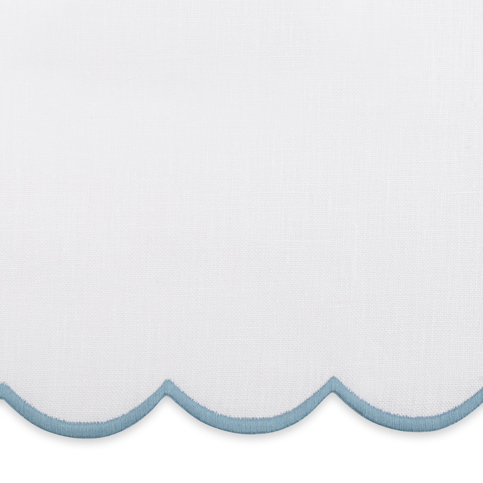 Napkins of Matouk Dakota Table Linens in White and Hazy Blue