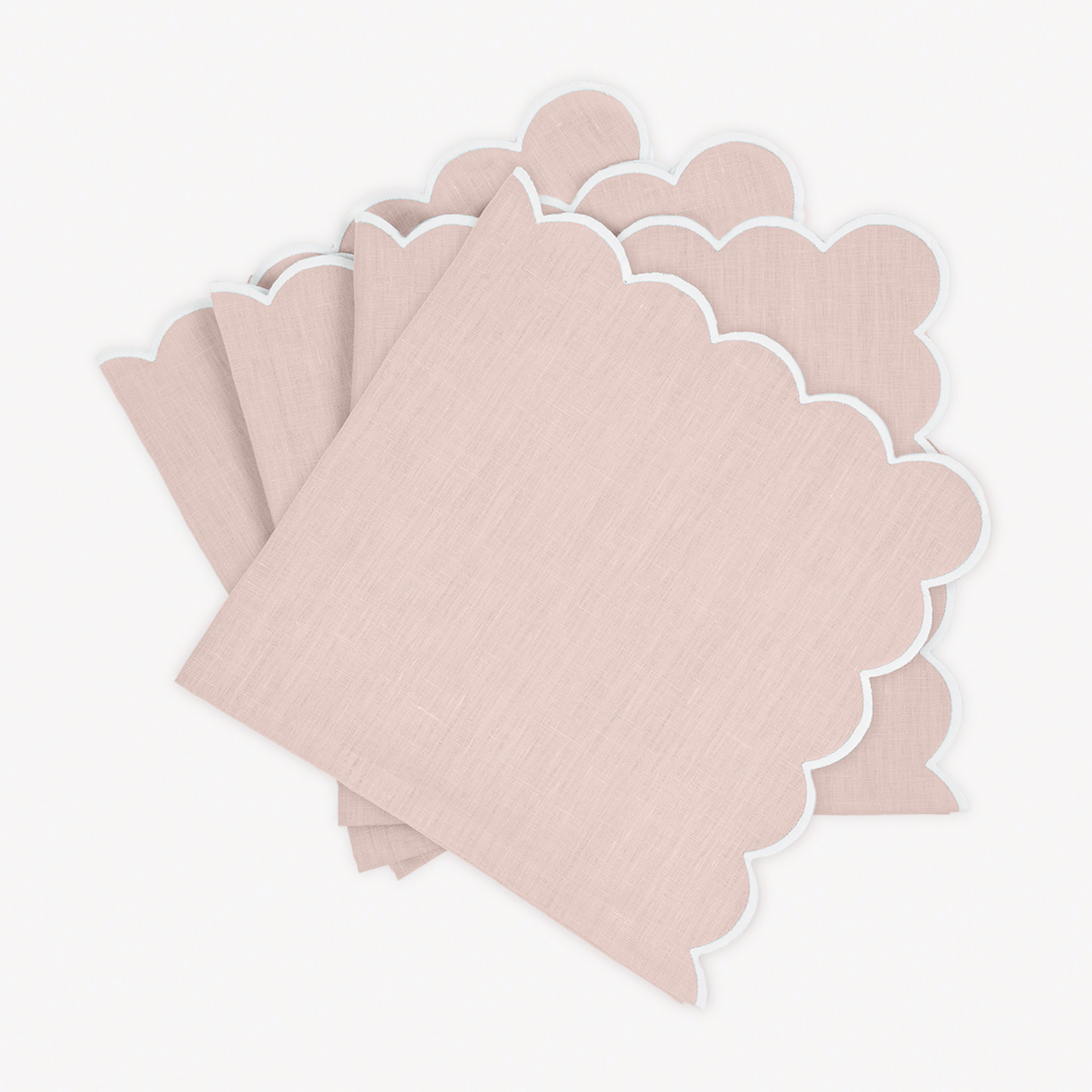Napkins of Matouk Dakota Table Linens in Pink and White