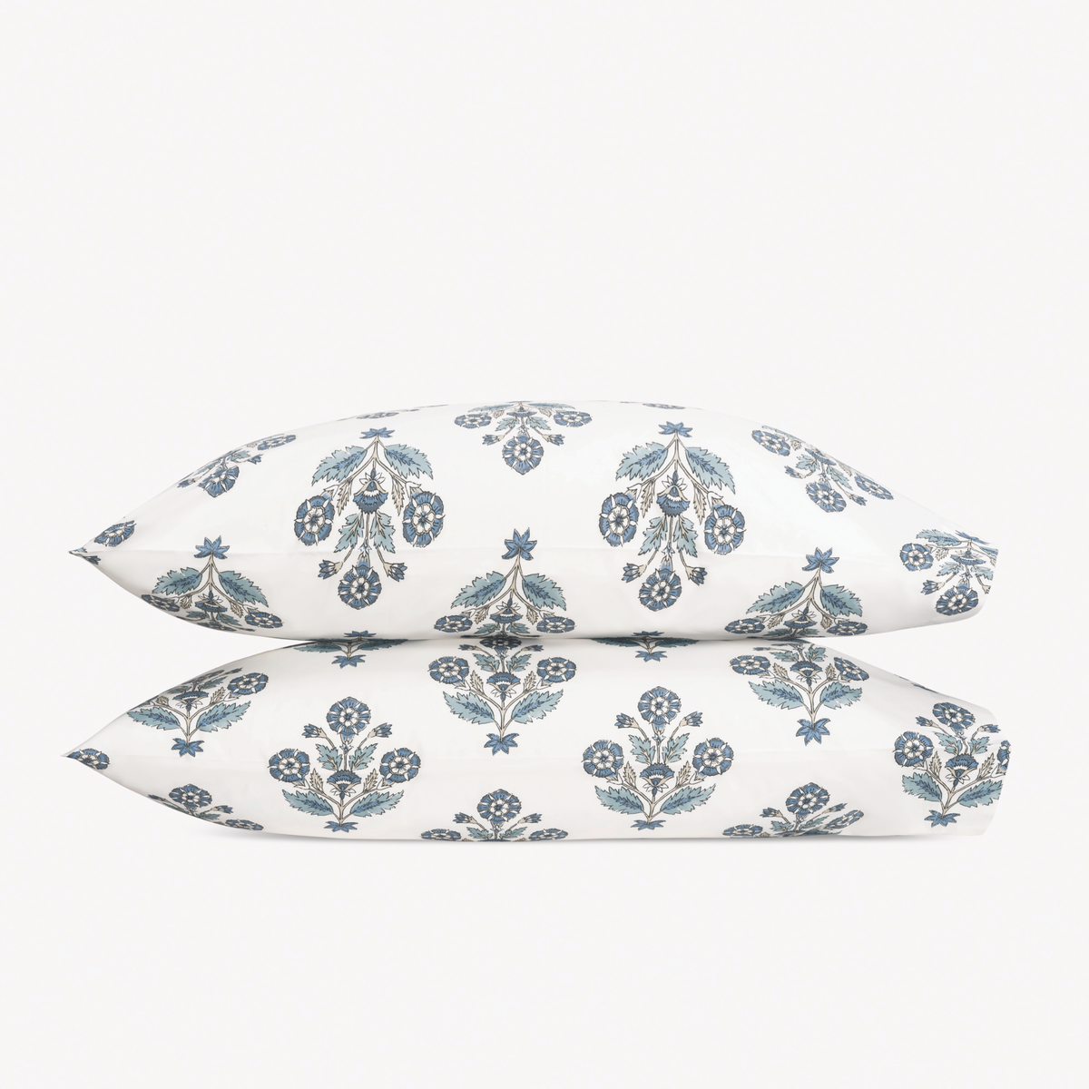 Pair of Pillowcases from Matouk Schumacher Dalila Bedding in Marine Blue Style