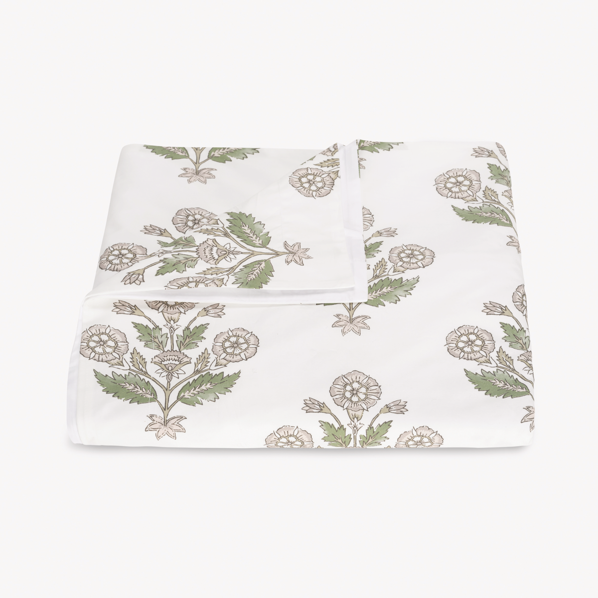 Folded Duvet Cover of Matouk Schumacher Dalila Bedding in Pebble Style