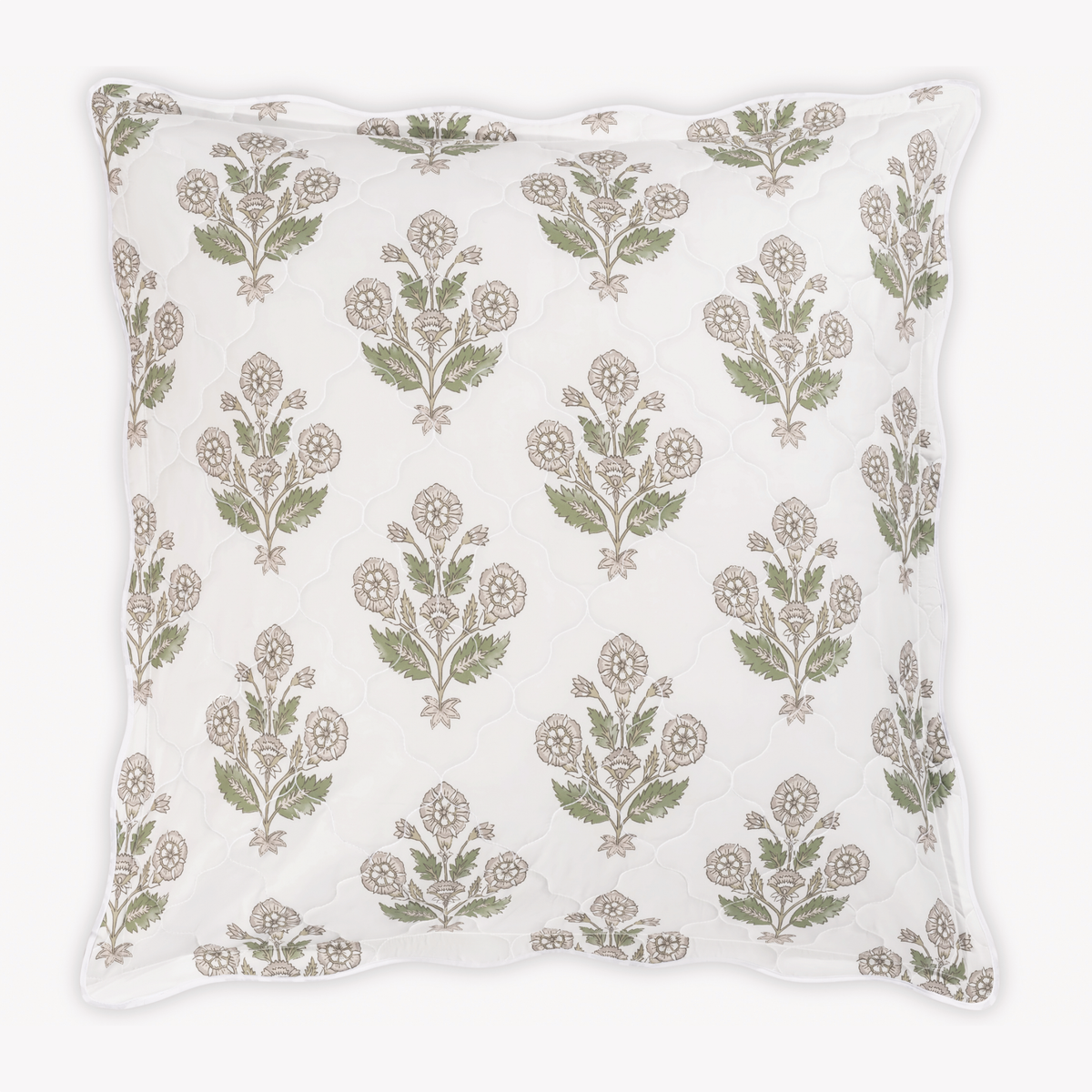 Quilted Euro Sham of Matouk Schumacher Dalila Bedding in Pebble Style