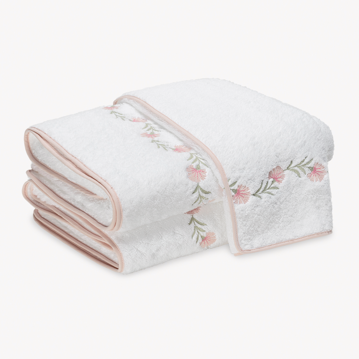 Matouk Daphne Bath Towels in Blush
