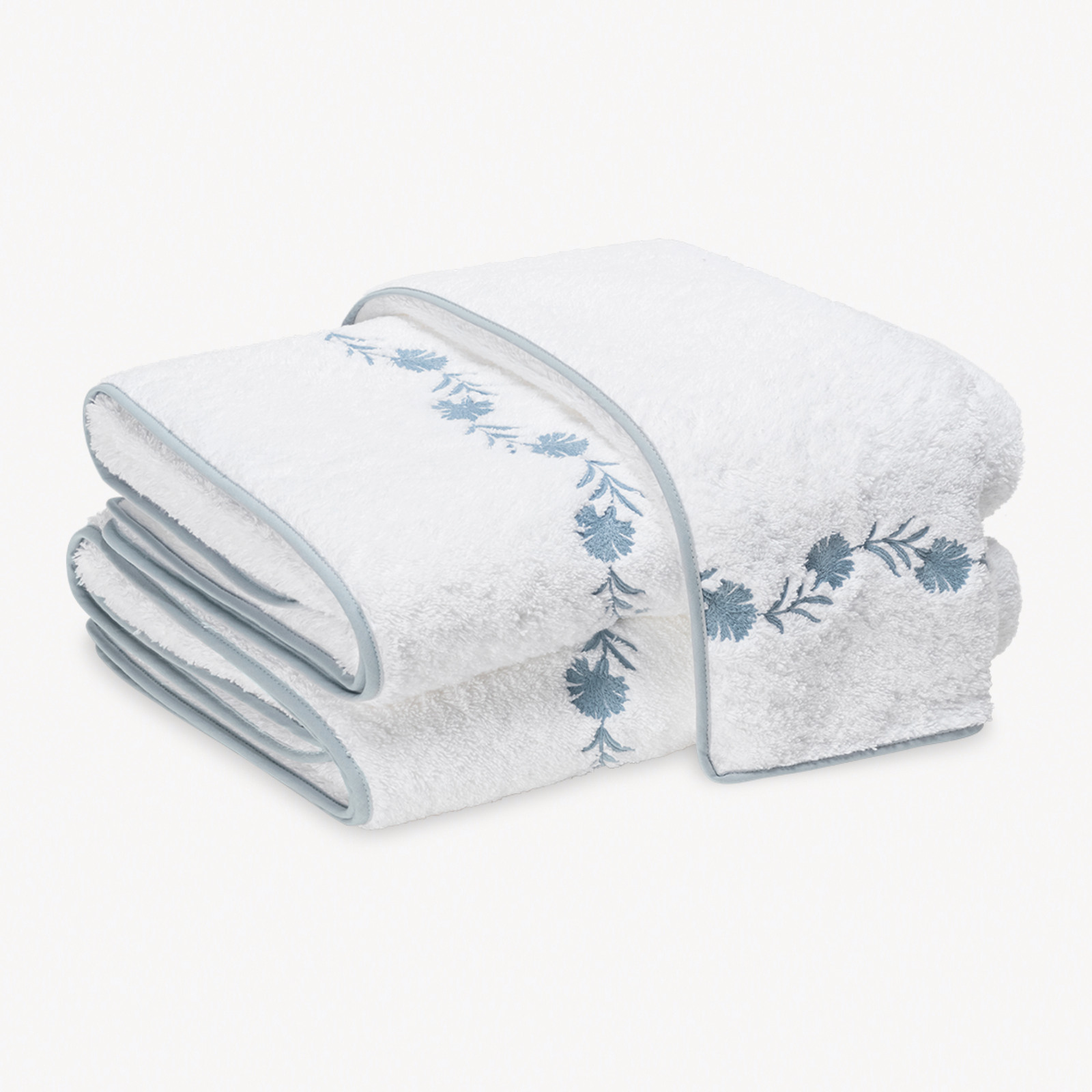 Matouk Daphne Bath Towels in Hazy Blue