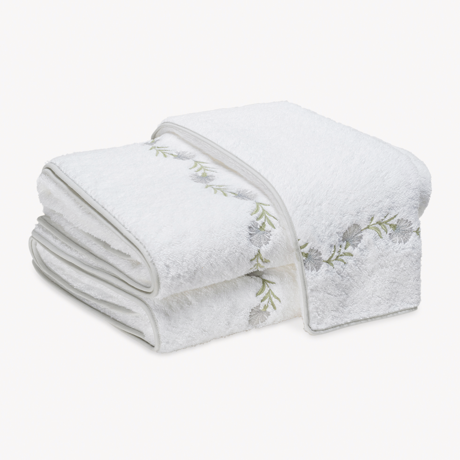 Matouk Daphne Bath Towels in Sterling