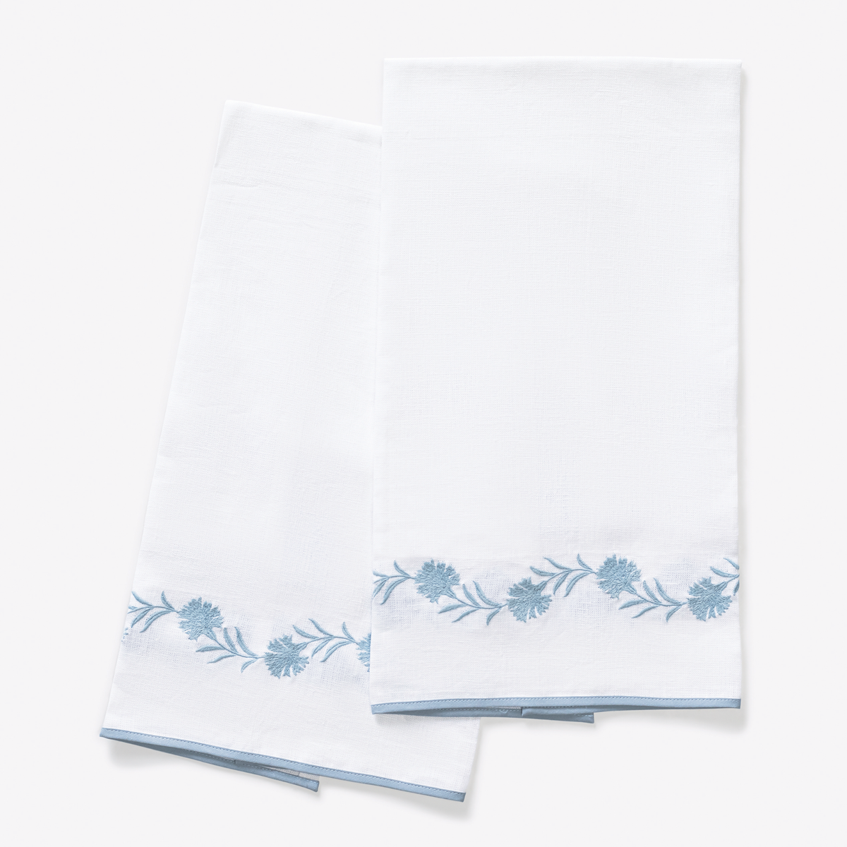 Matouk Daphne Guest Towels in Hazy Blue