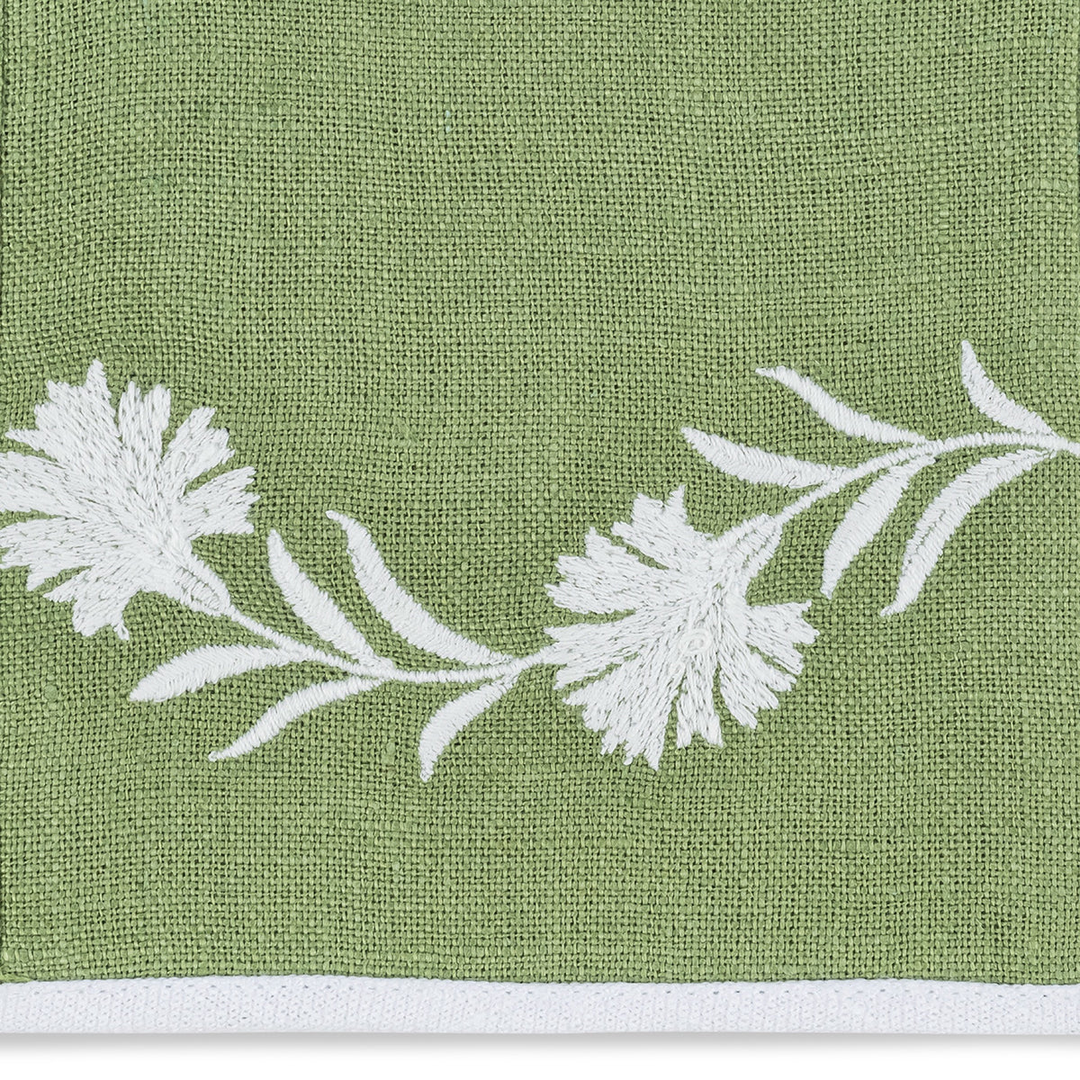 Pattern of Matouk Daphne Guest Towels in Grass and White