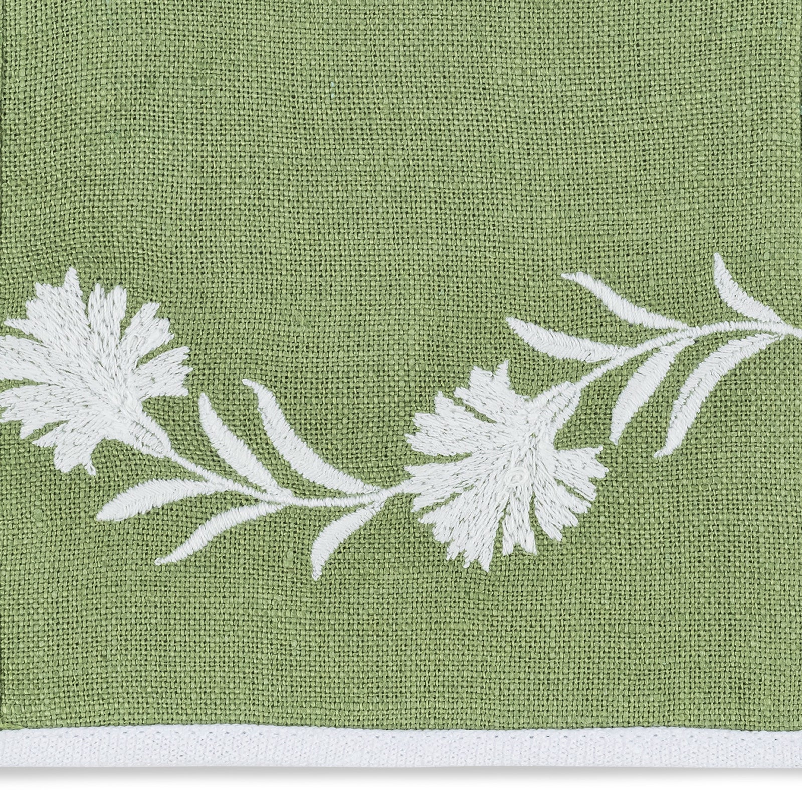Matouk Daphne Guest Towels in Grass and White