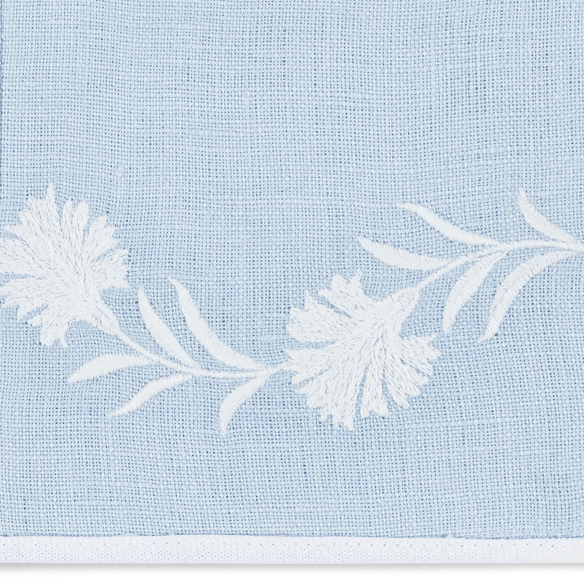 Pattern of Matouk Daphne Guest Towels in Ice Blue and White