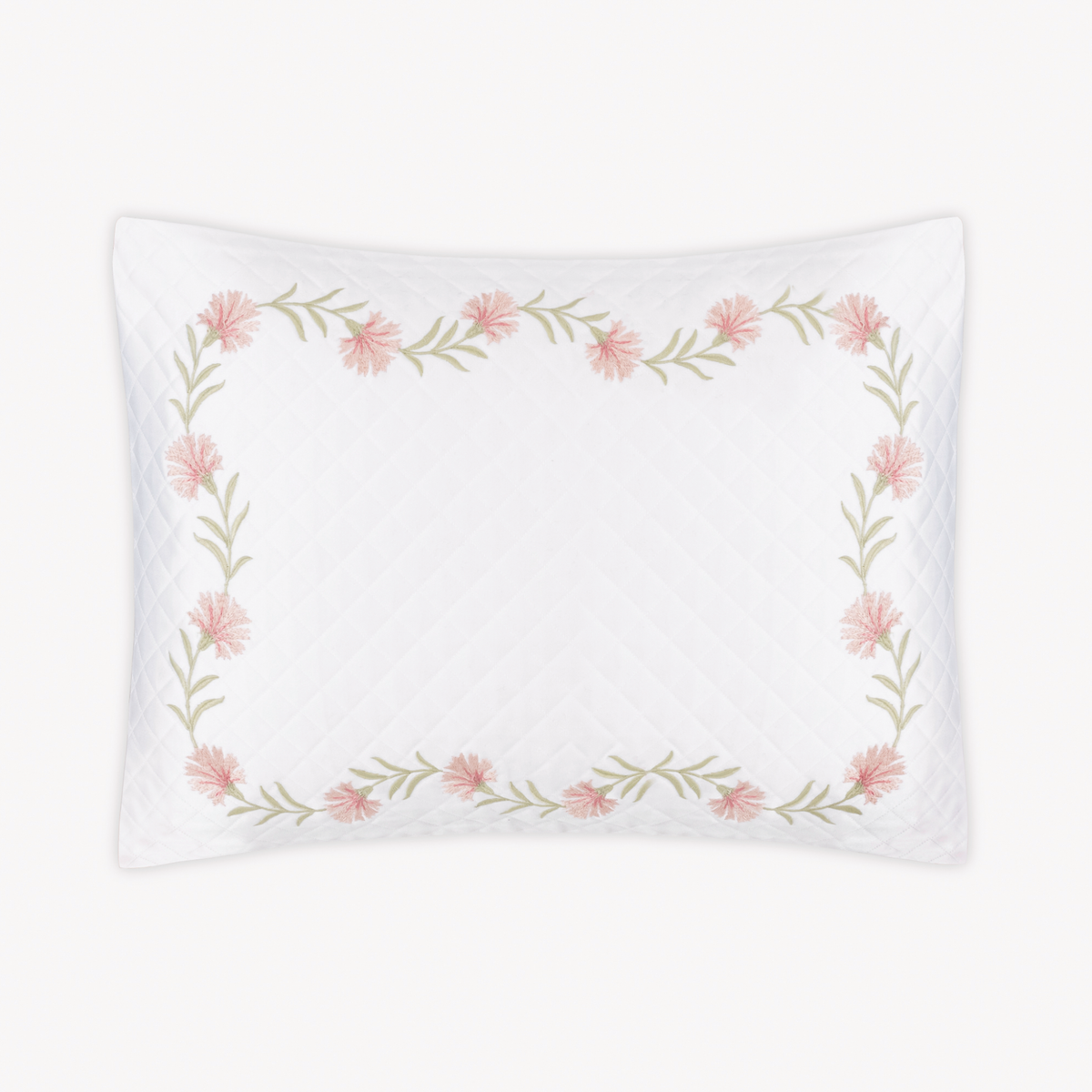 Boudoir Sham of Matouk Daphne Matelasse Bedding with Peony design