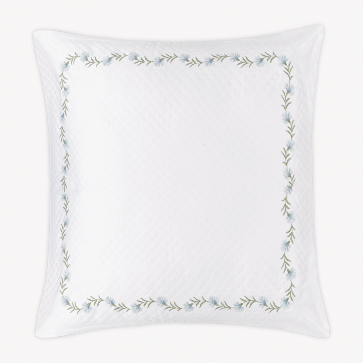 Euro Sham of Matouk Daphne Matelasse Bedding with Bluebell design