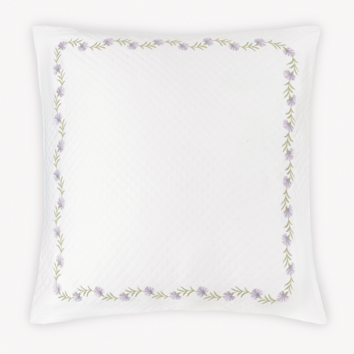 Euro Sham of Matouk Daphne Matelasse Bedding with Lilac design
