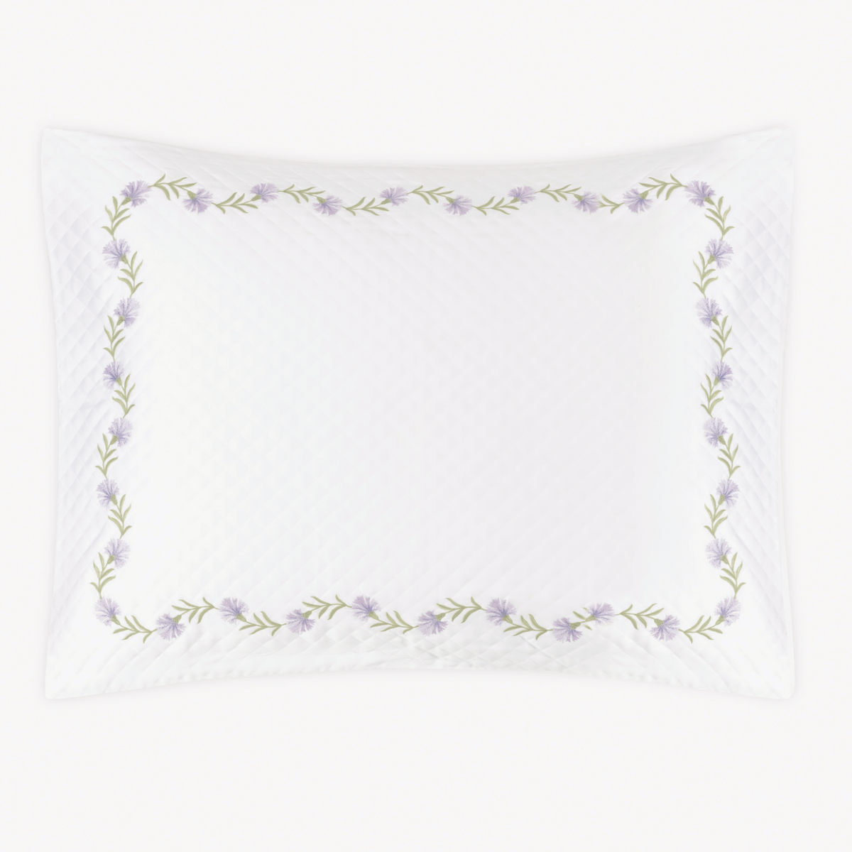 Sham Silo of Matouk Daphne Matelasse Bedding with Lilac design