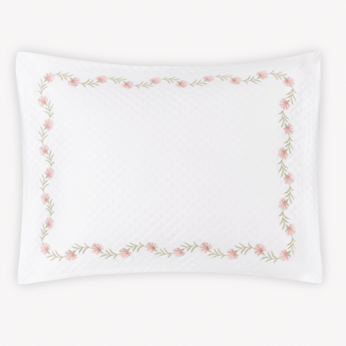 Sham Silo of Matouk Daphne Matelasse Bedding with Peony design