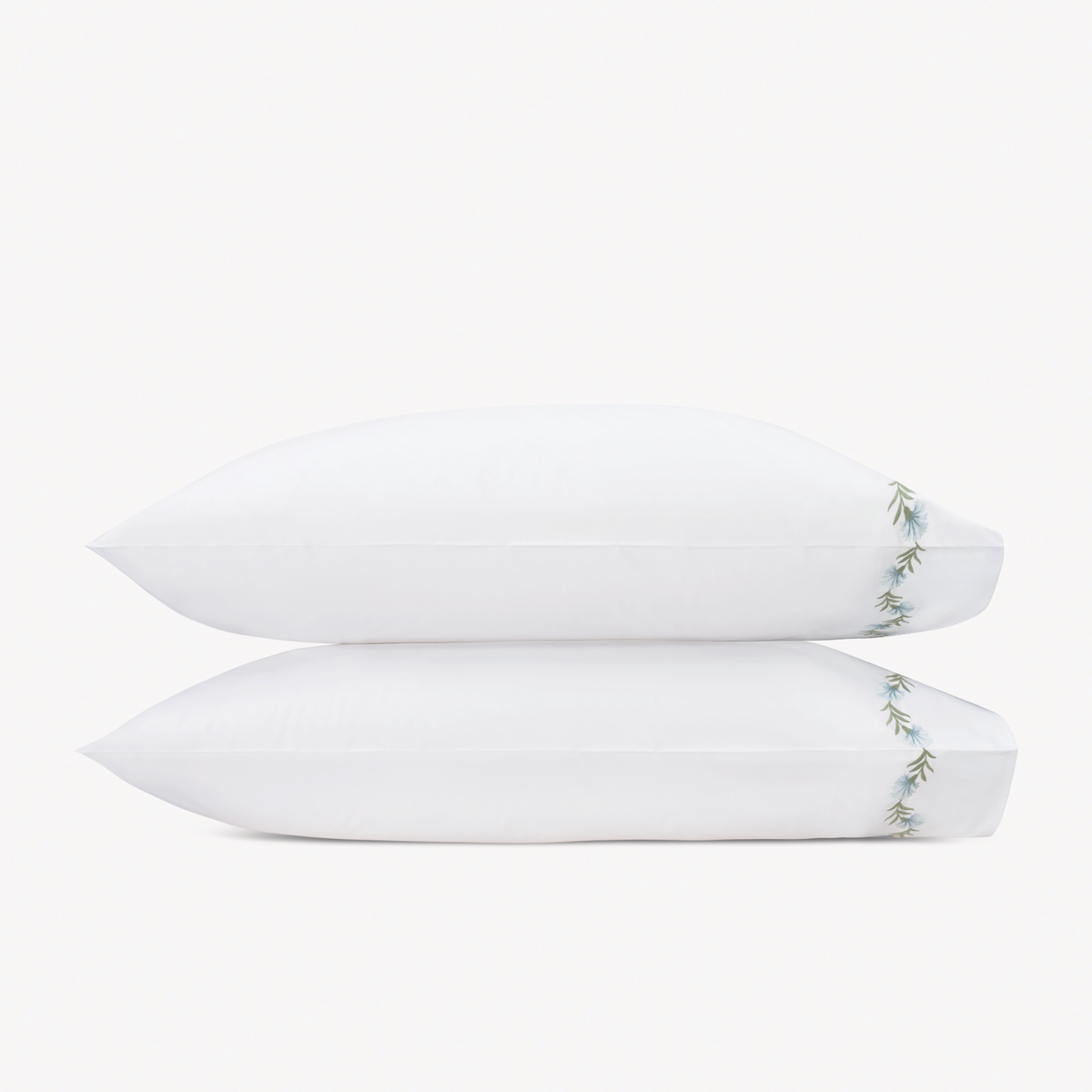 Pillowcases of Matouk Daphne Bedding Collection in Bluebell color
