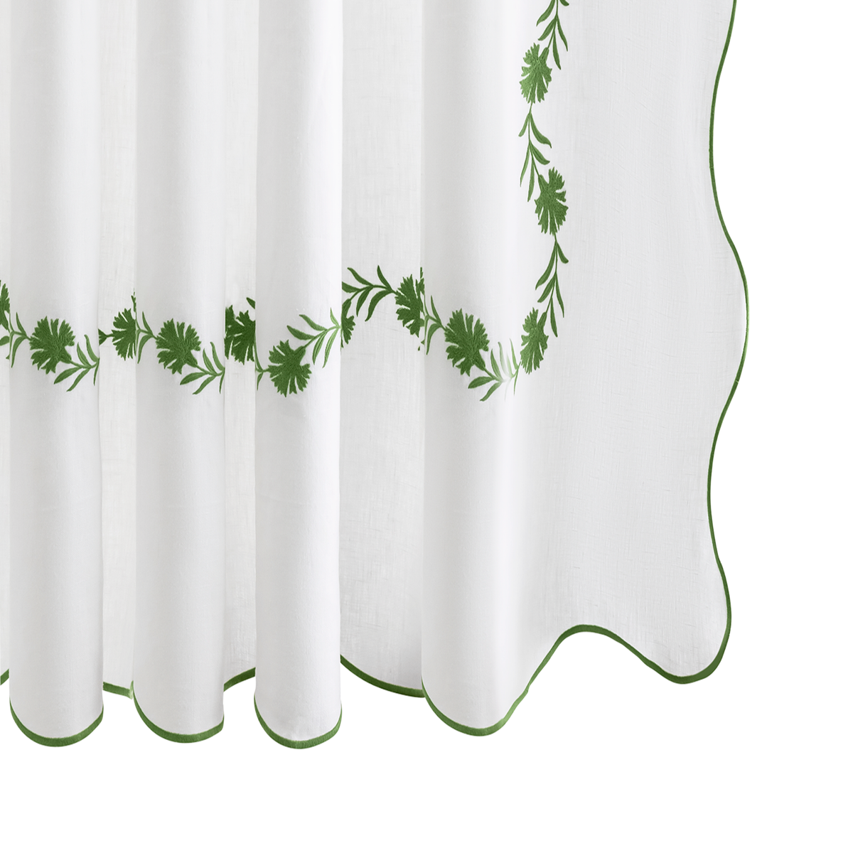 Matouk Daphne Shower Curtain in Palm