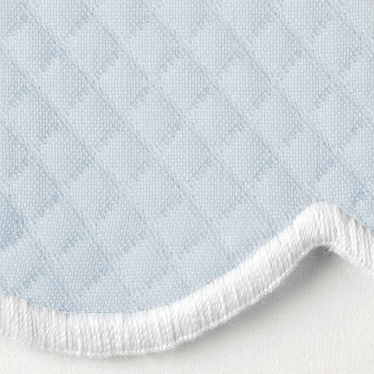 Swatch Sample of Matouk Diamond Pique Bedding in Light Blue color