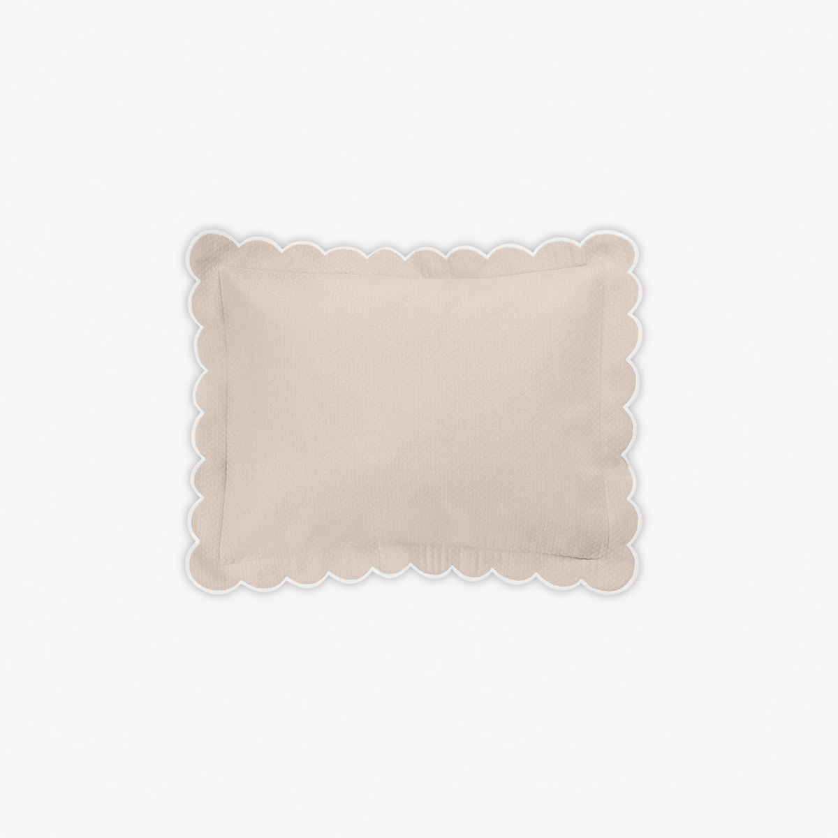 Boudoir Sham of Matouk Diamond Pique Bedding in Dune color