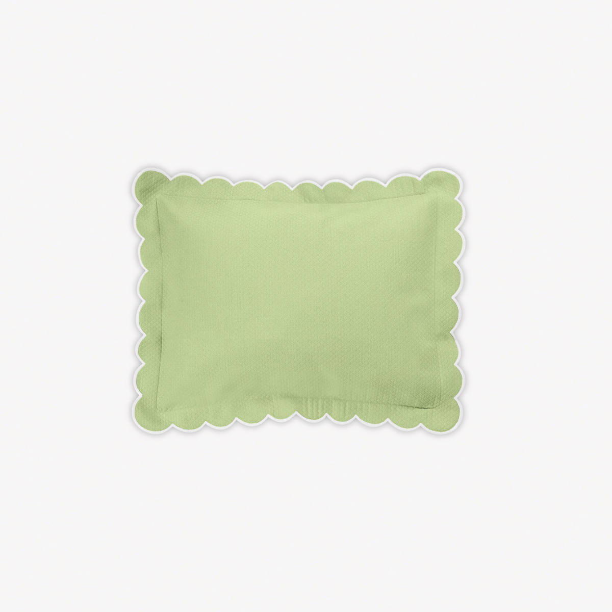 Boudoir Sham of Matouk Diamond Pique Bedding in Spring green color