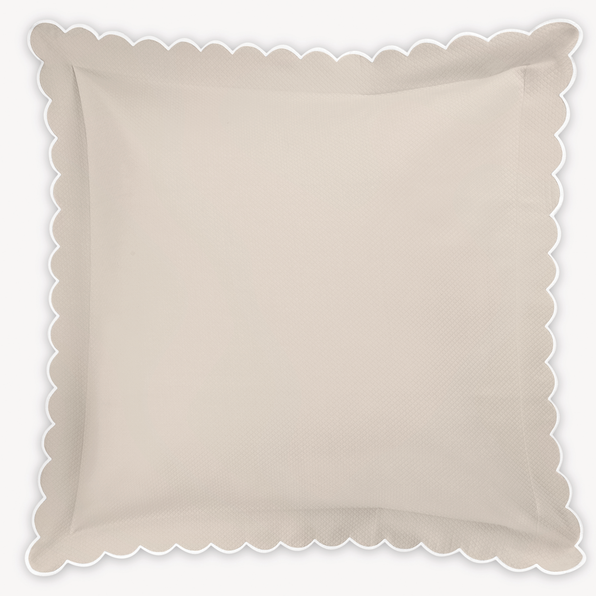Euro Sham of Matouk Diamond Pique Bedding in Dune color