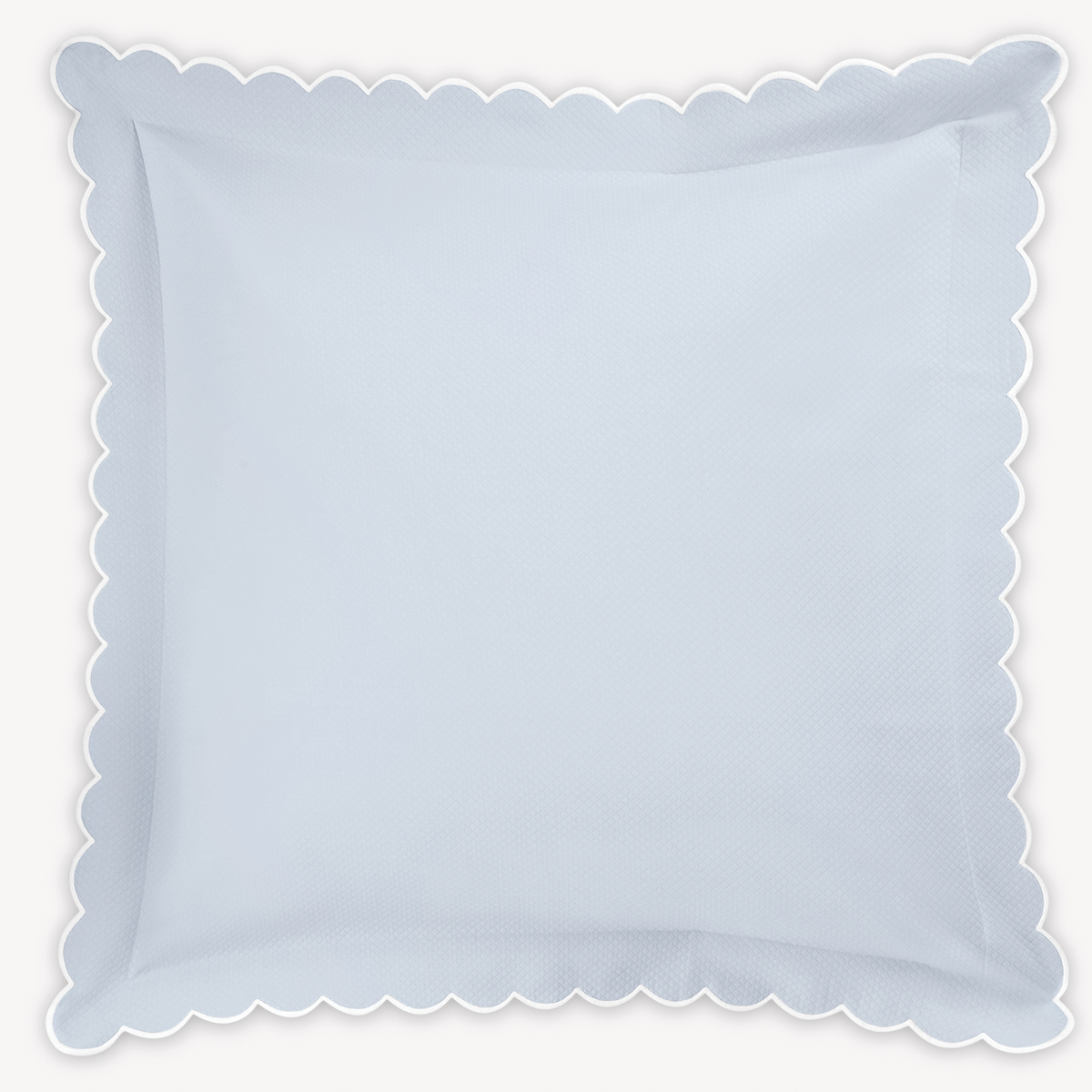 Euro Sham of Matouk Diamond Pique Bedding in Light blue color