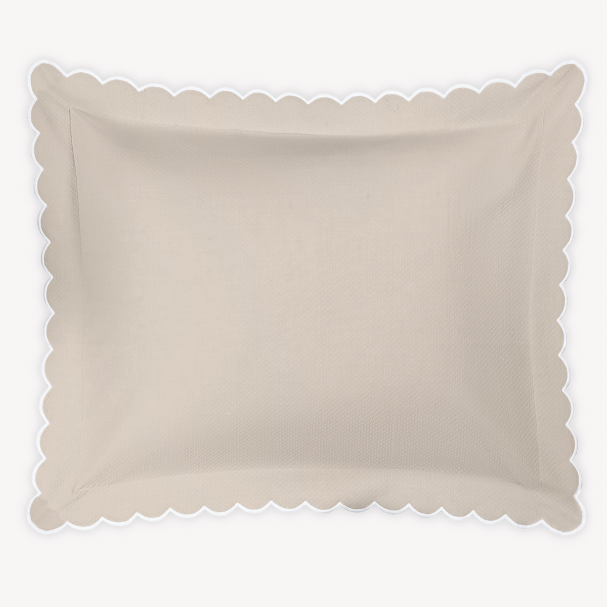 Sham Silo of Matouk Diamond Pique Bedding in Dune color